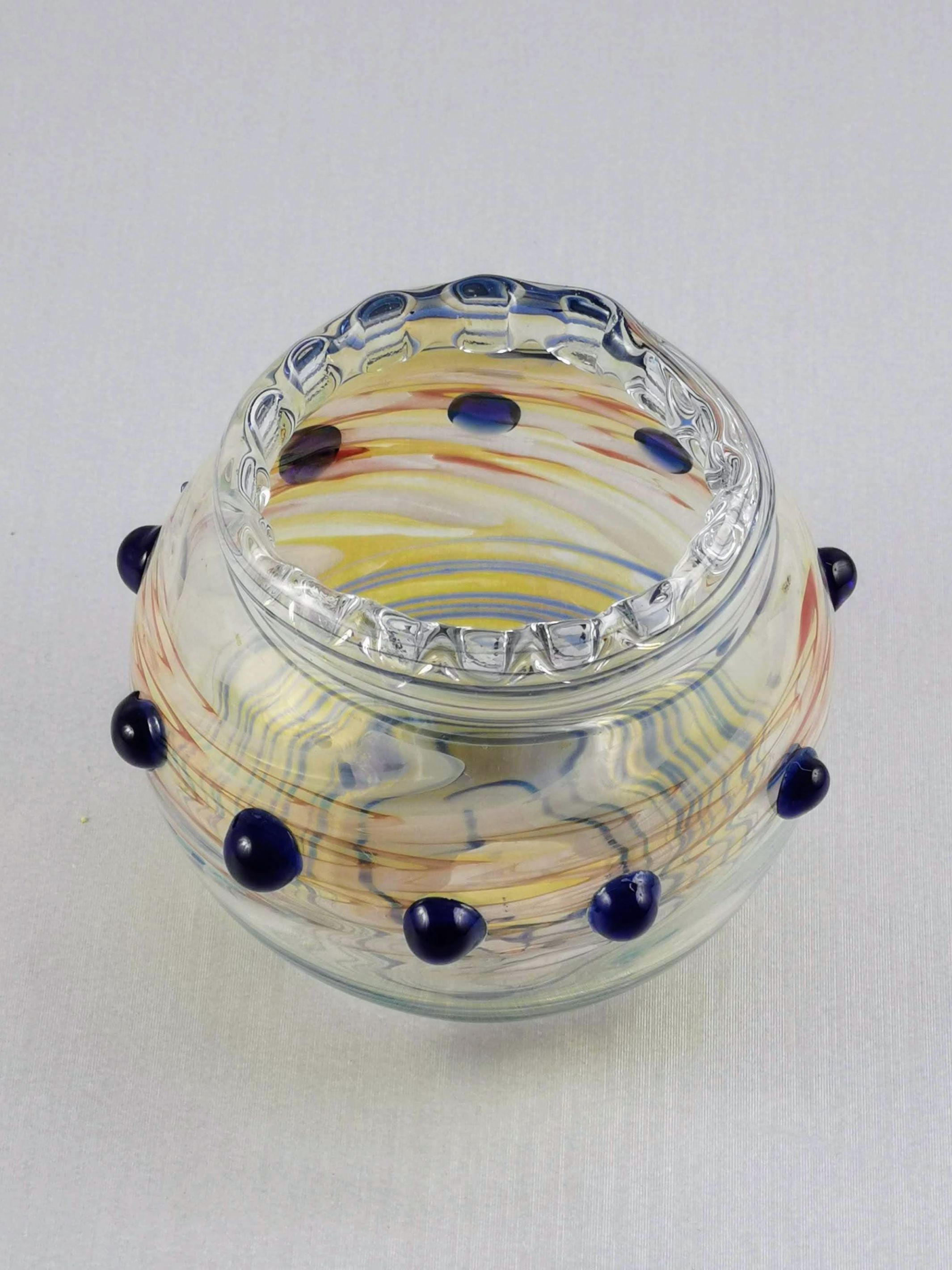 Jeweled Moroccon - Handblown Art Glass Vase