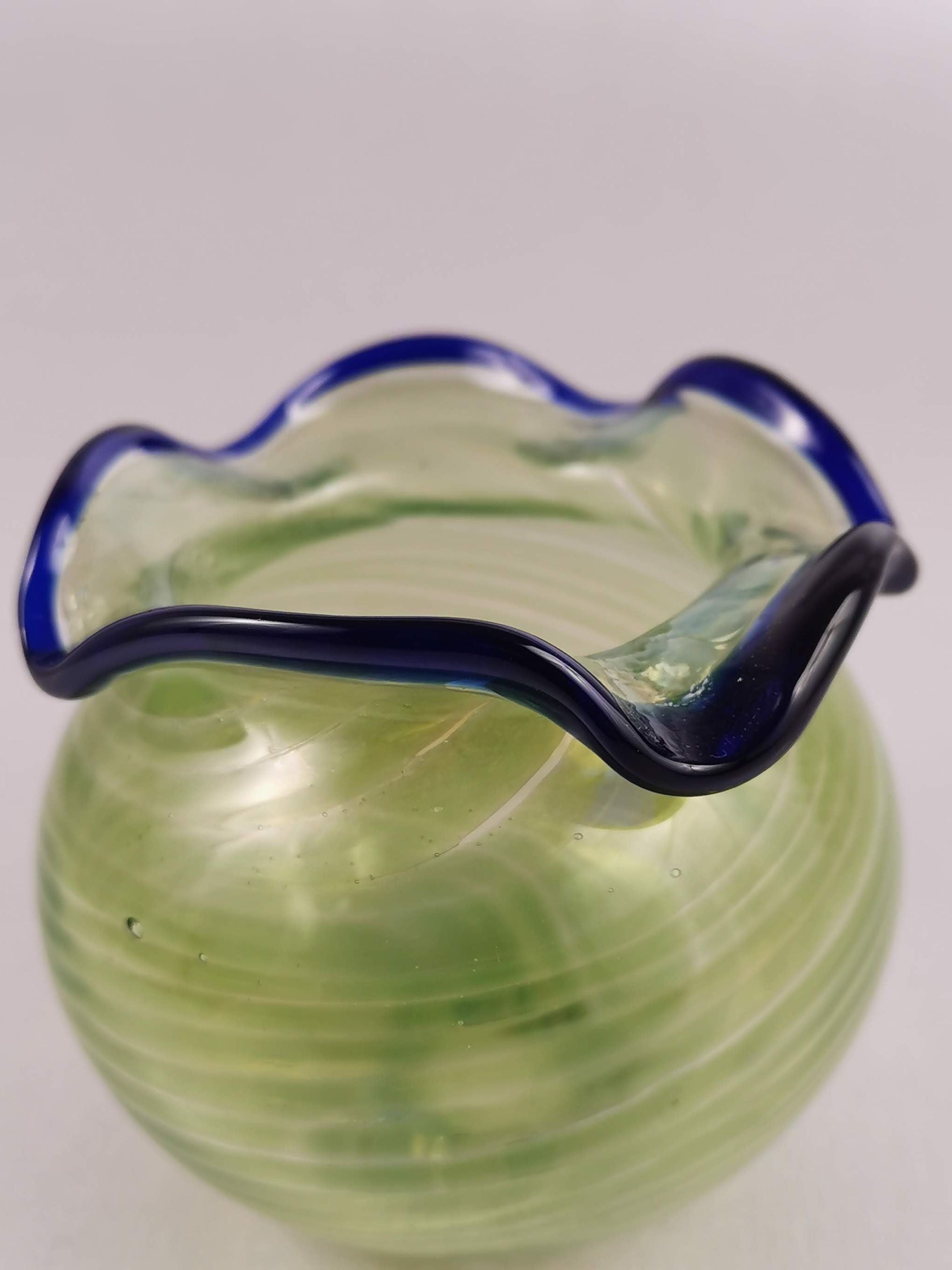 Art Glass Bowl /Vase Jade Dream
