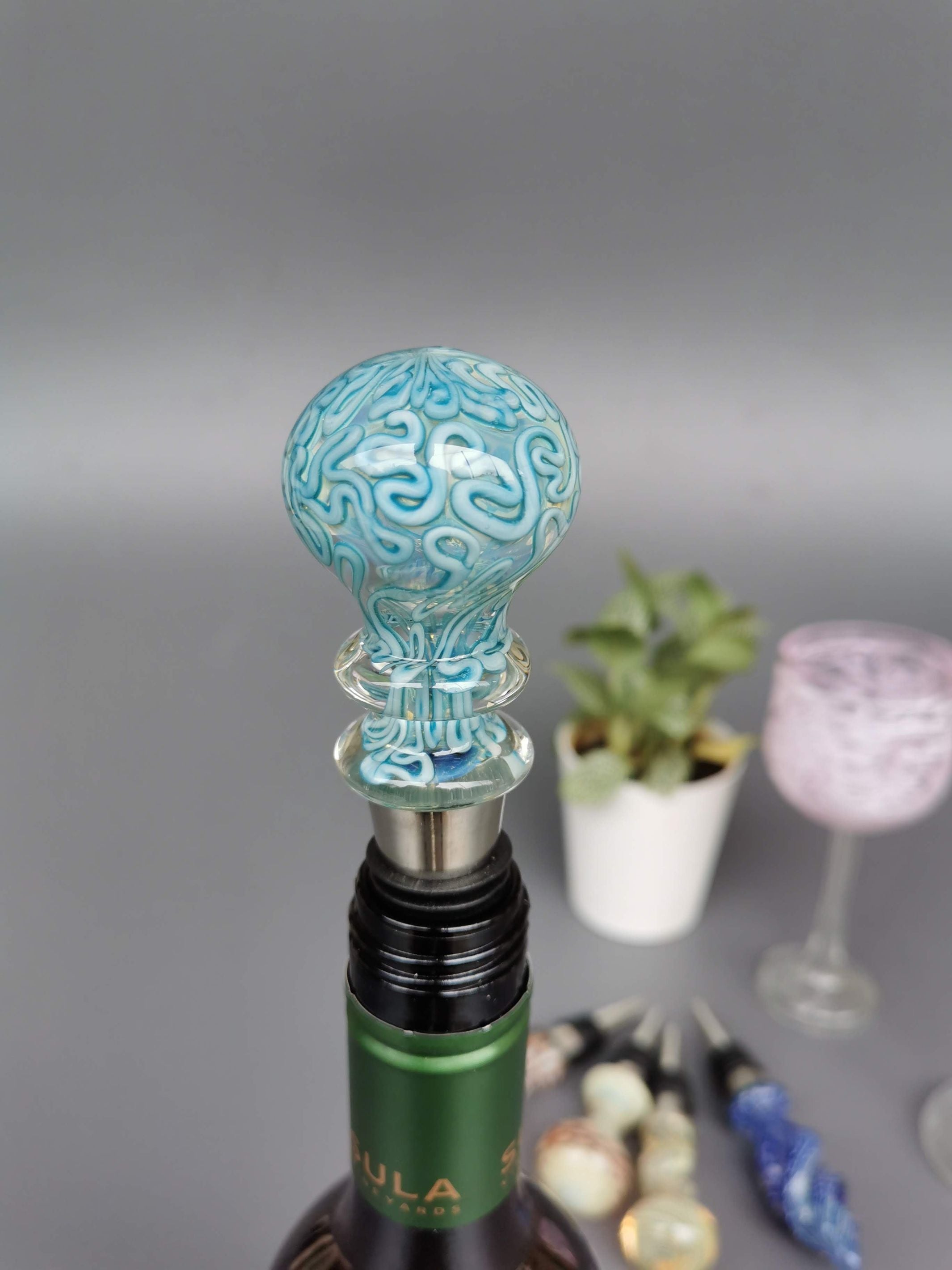 Wine Stoppers - Belice Handblown Glass