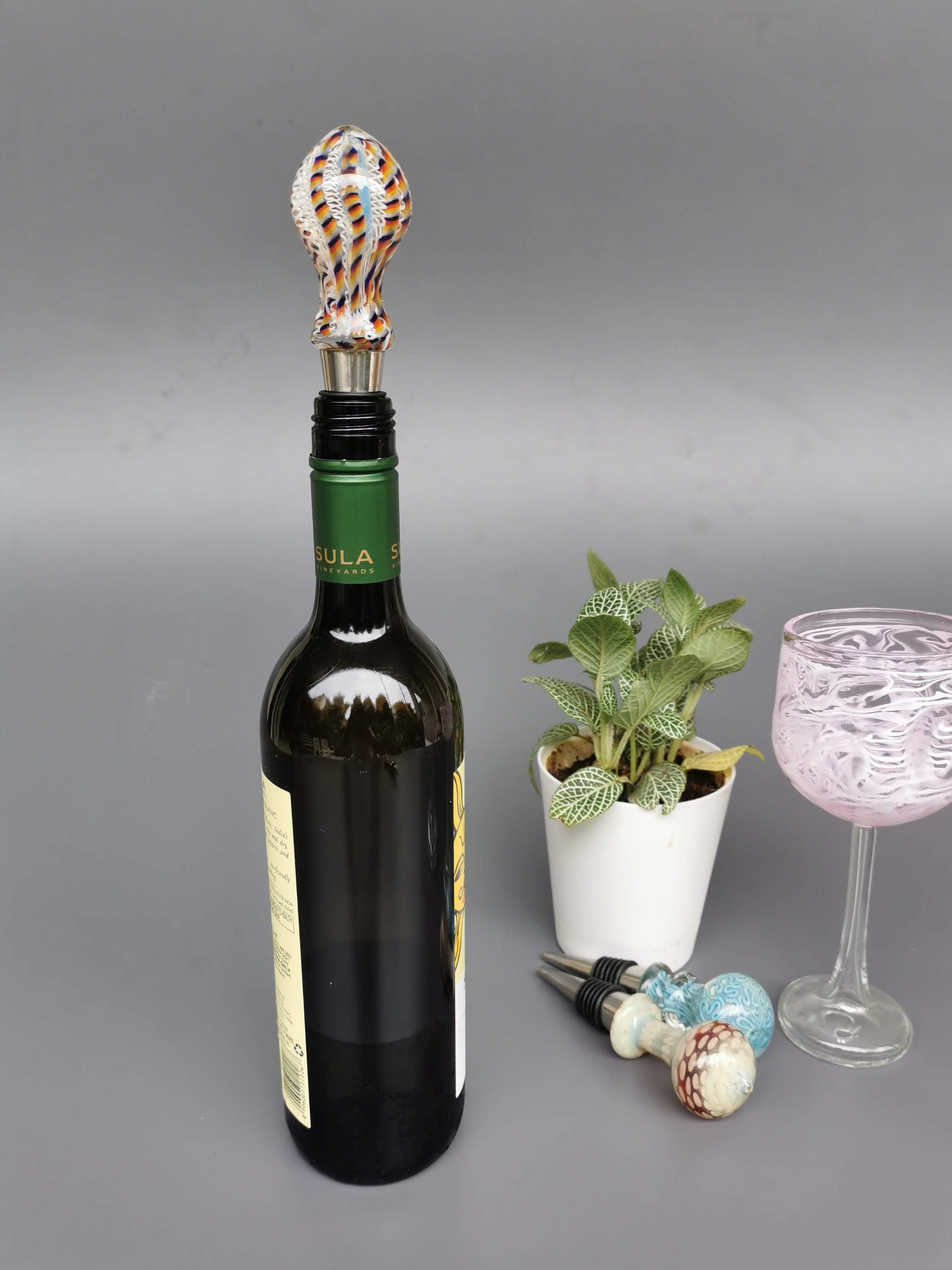 Wine Stoppers - Reno Handblown Glass