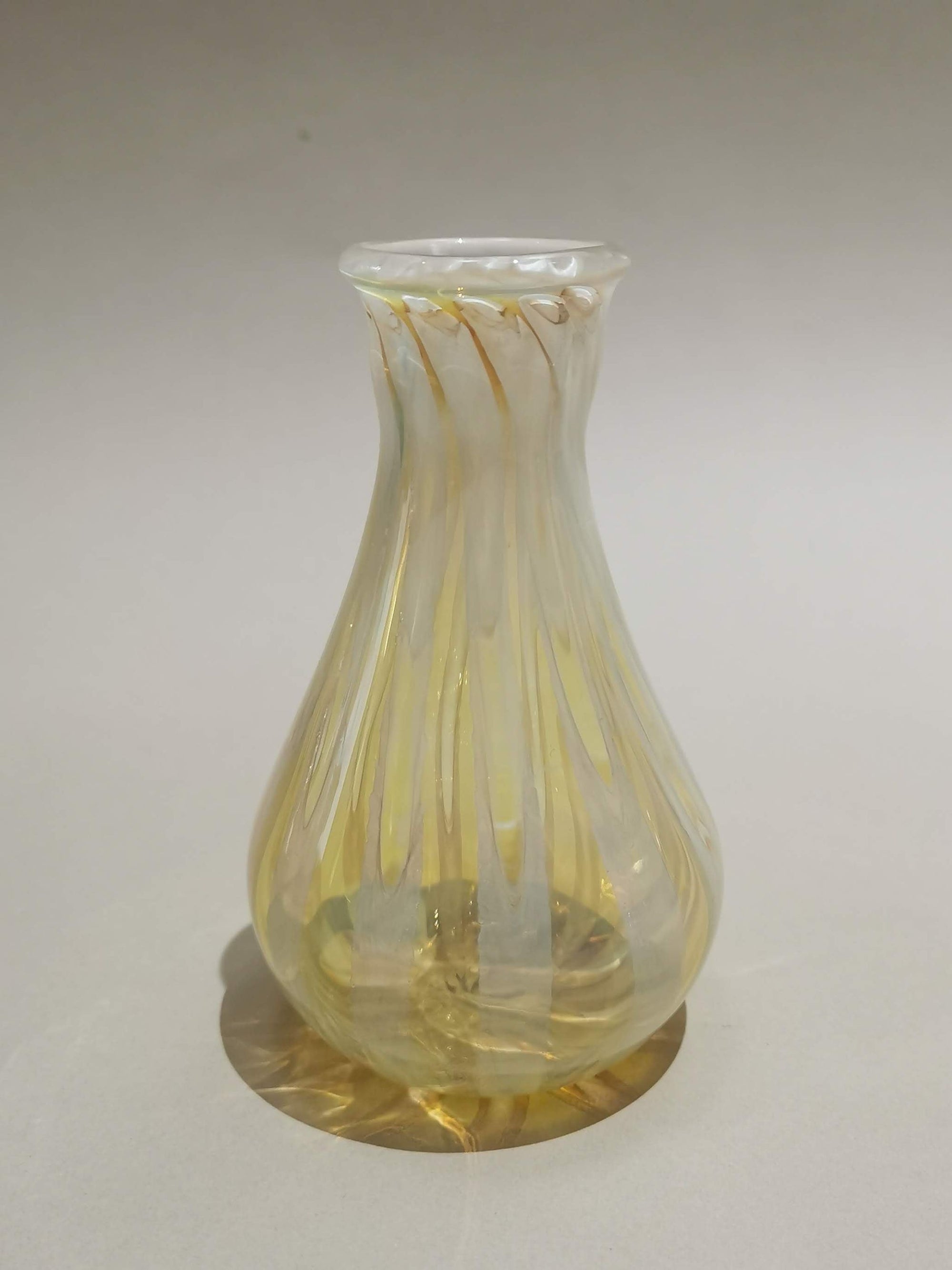 Handblown Vase Natural Hues - Murano Glass Style