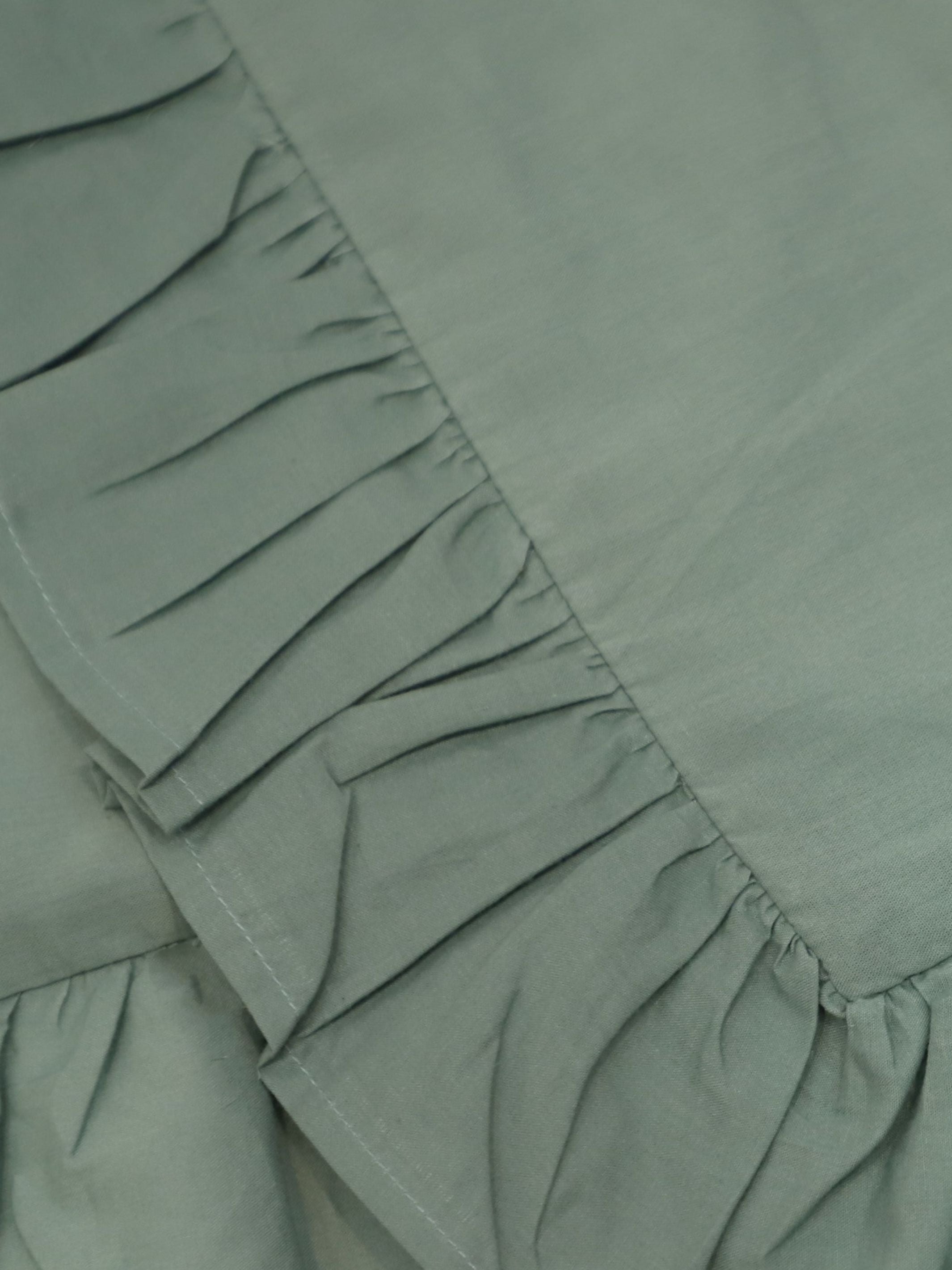 Ruffle Eucalyptus Duvet Cover