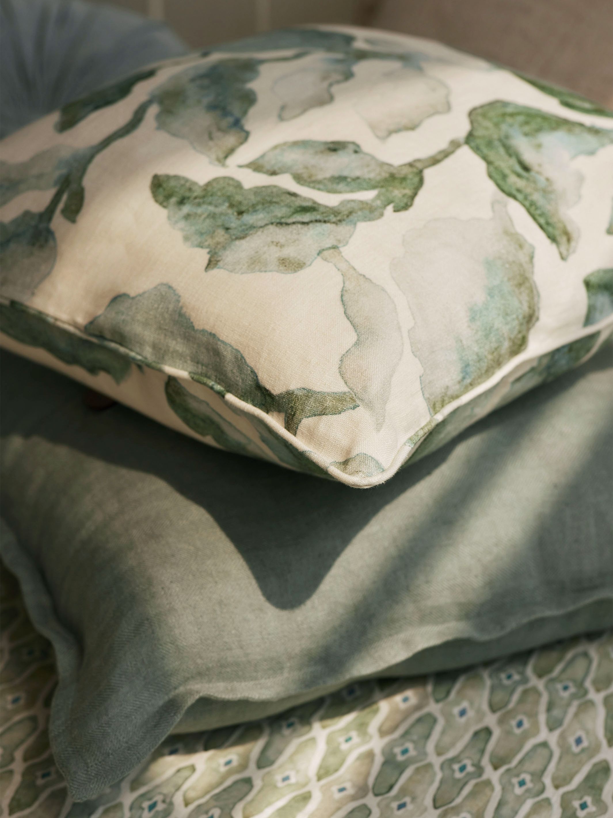 Cushion Cover - Cascade Teal Linen