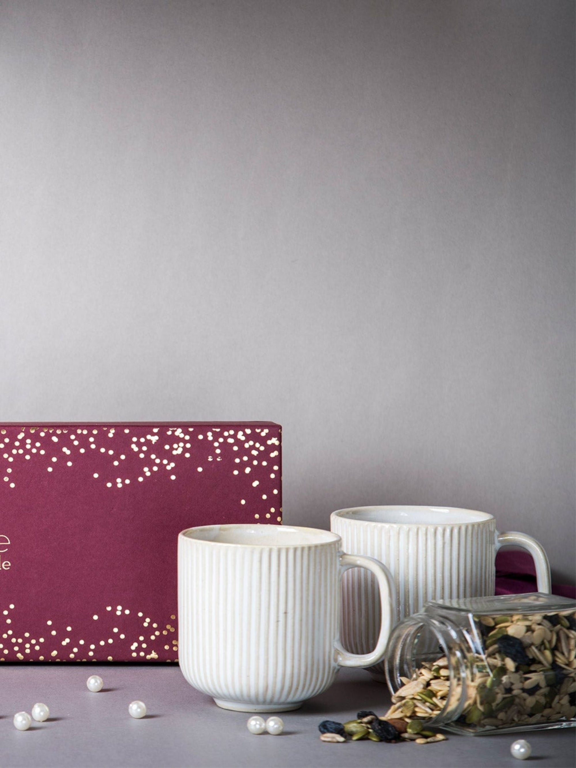 Ivory Mugs & Trail Mix Gift Box