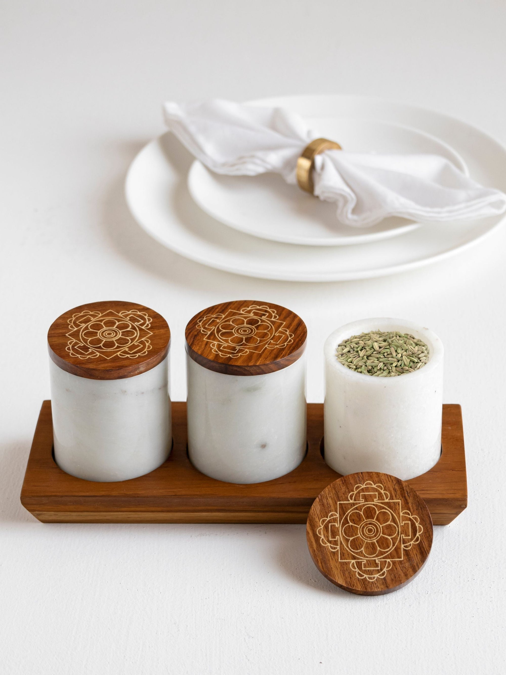 Marble Servers - Mandala Condiment