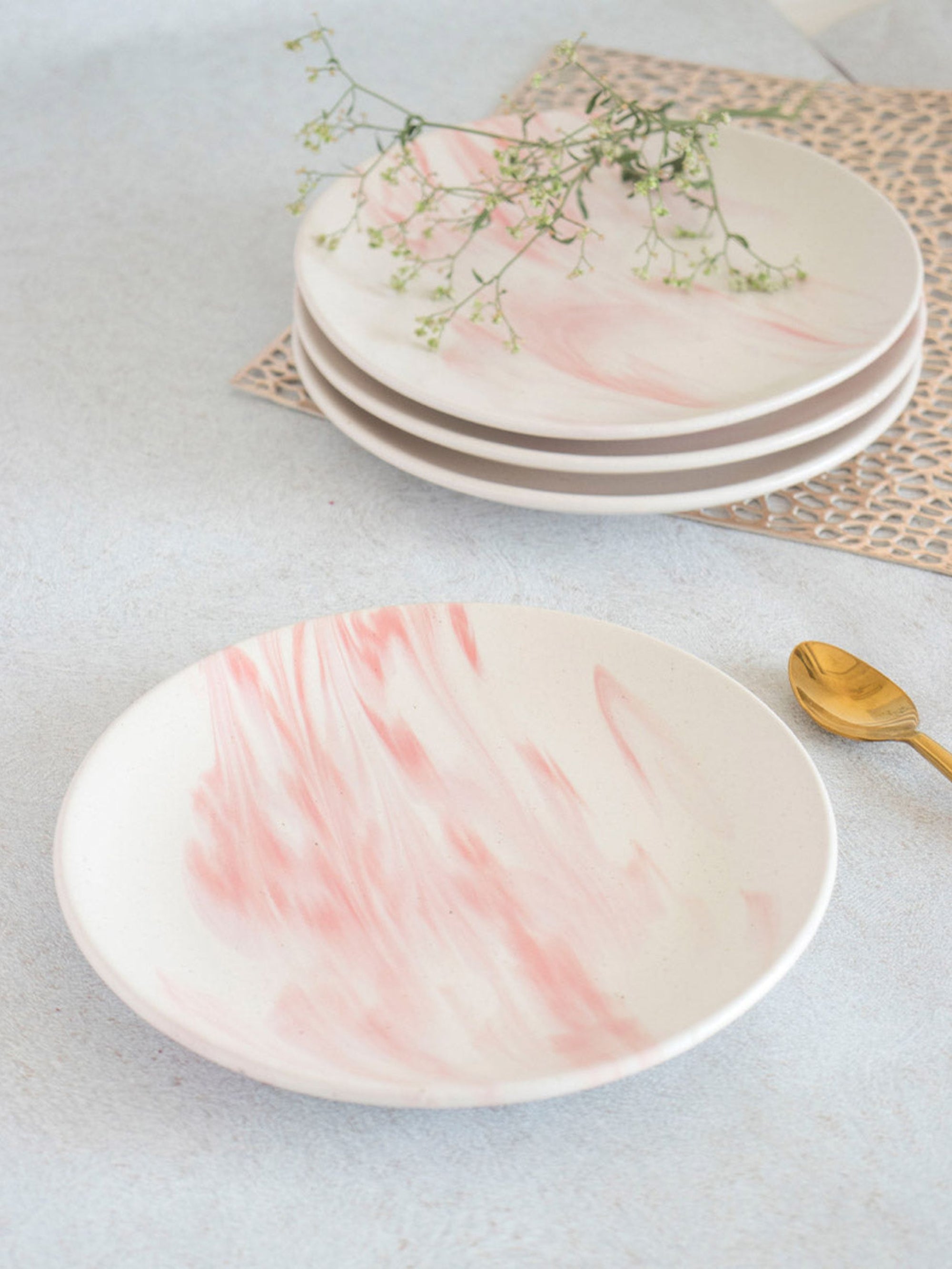Pink Marble Plate
