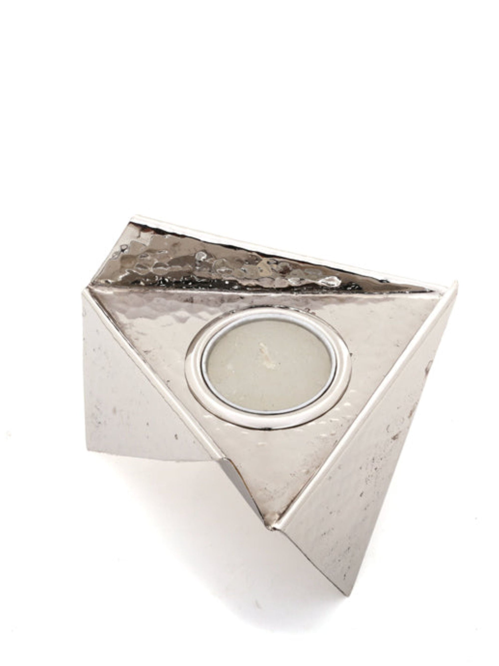 Tea Light Candle Holder Origami - Chrome