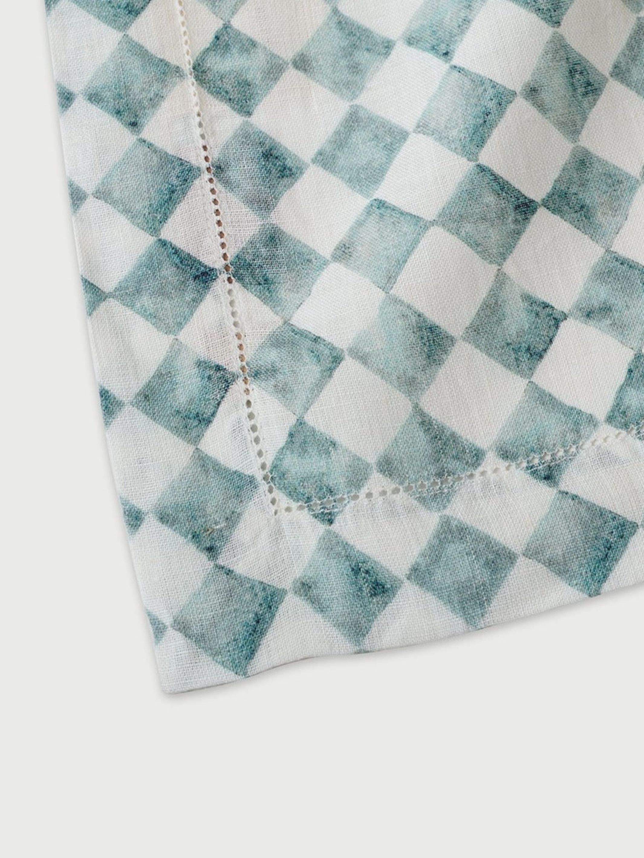 Table Runner - Checker Blue