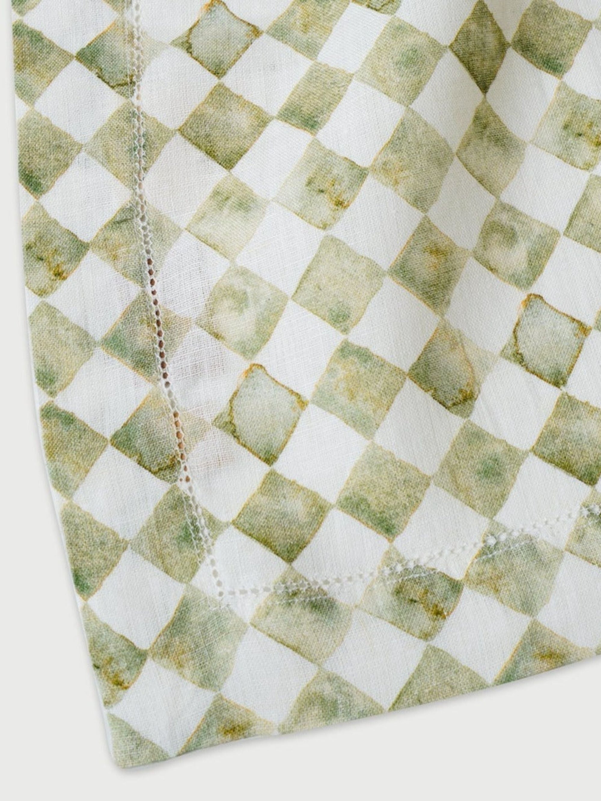 Table Runner - Checkered Green