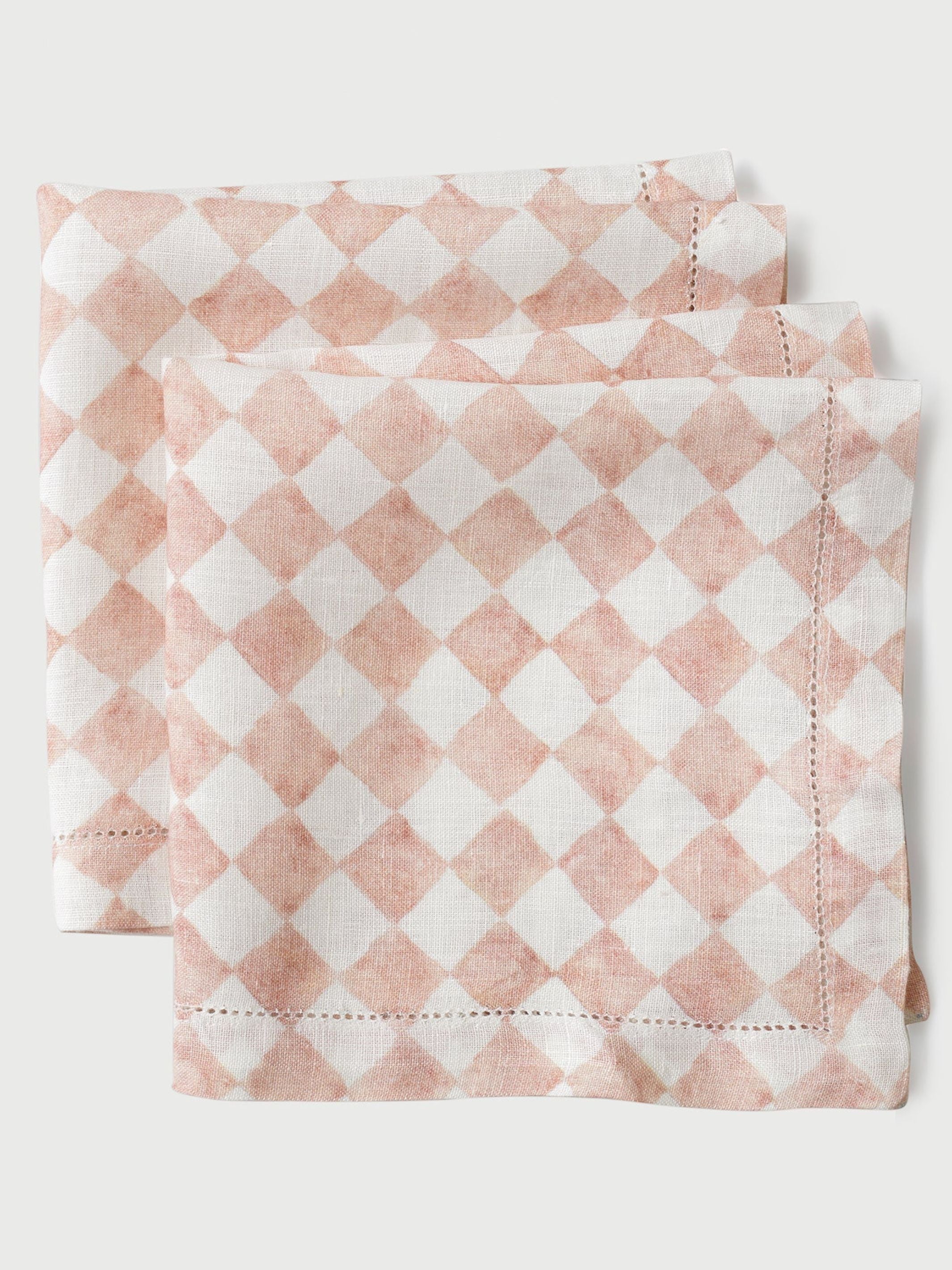 Table Napkin - Checker Blush