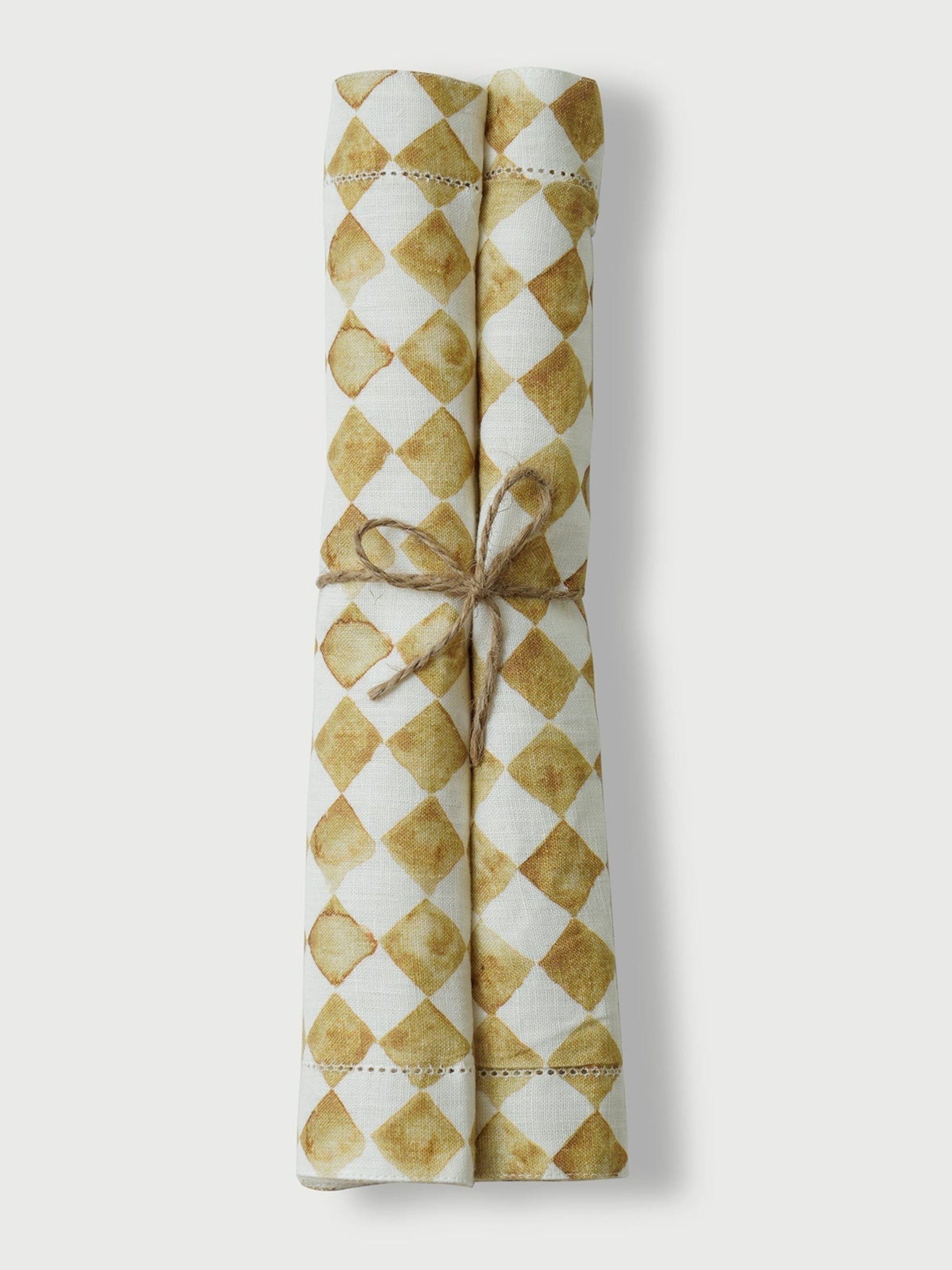 Table Mat - Checker Ochre