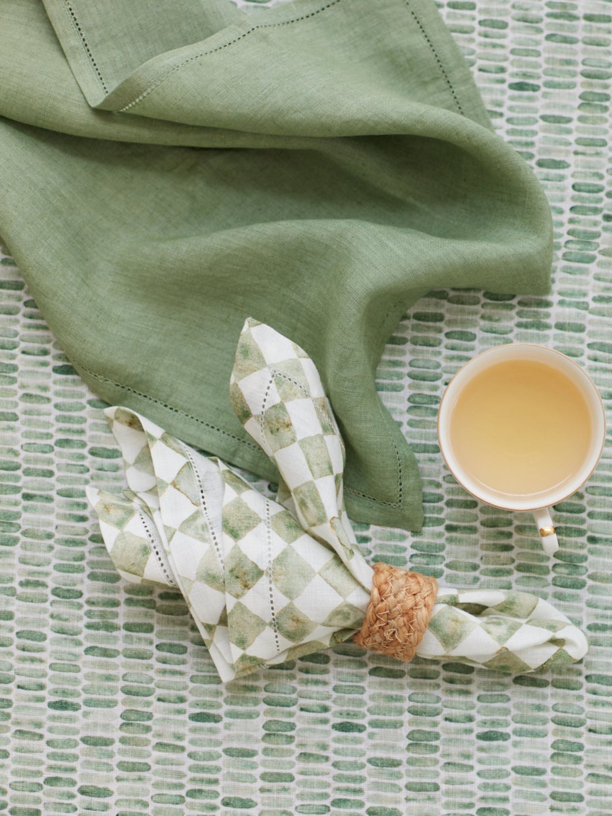 Linen Table Runner - Fern