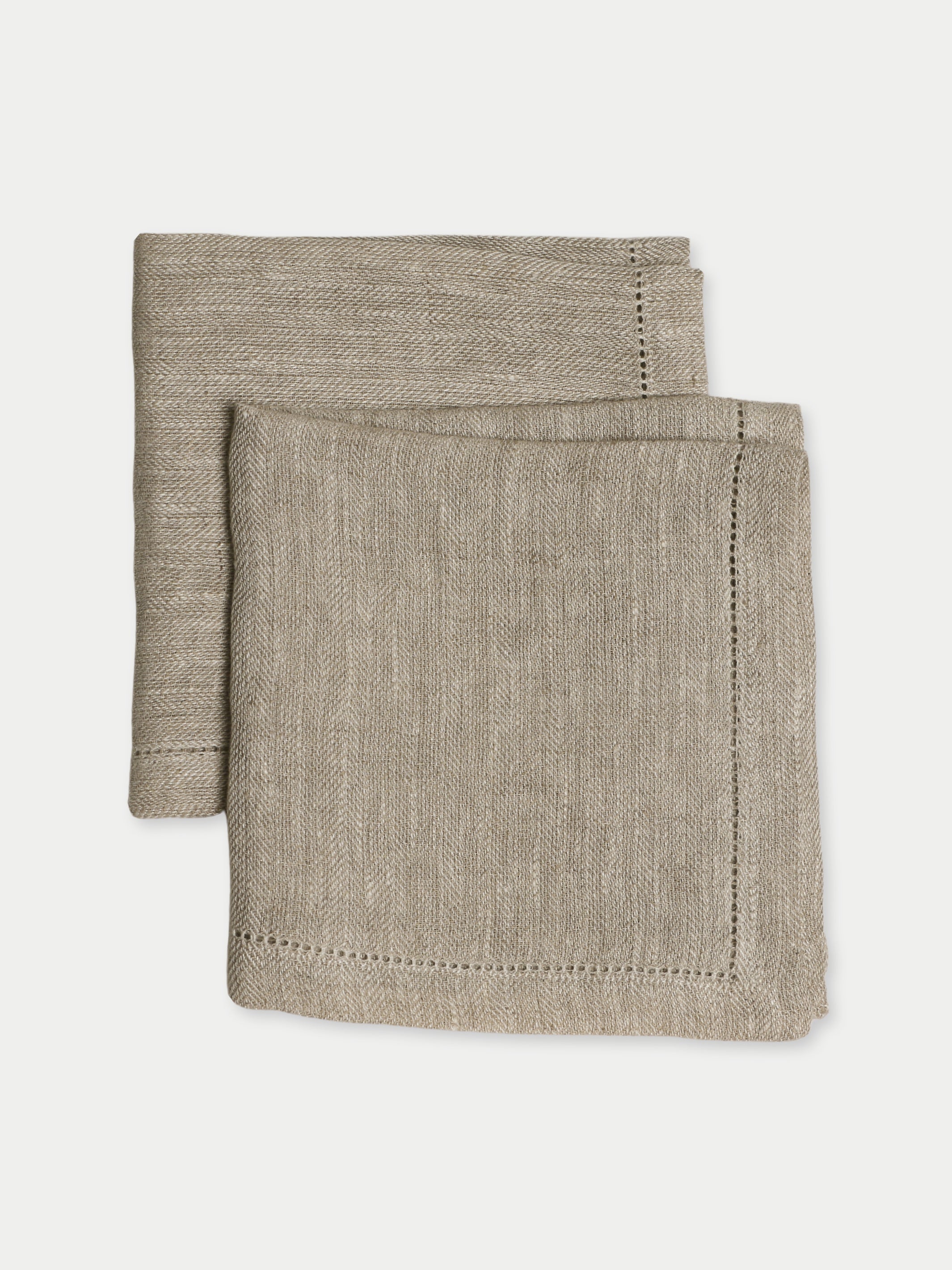 Herringbone Linen Table Napkins Set of 2