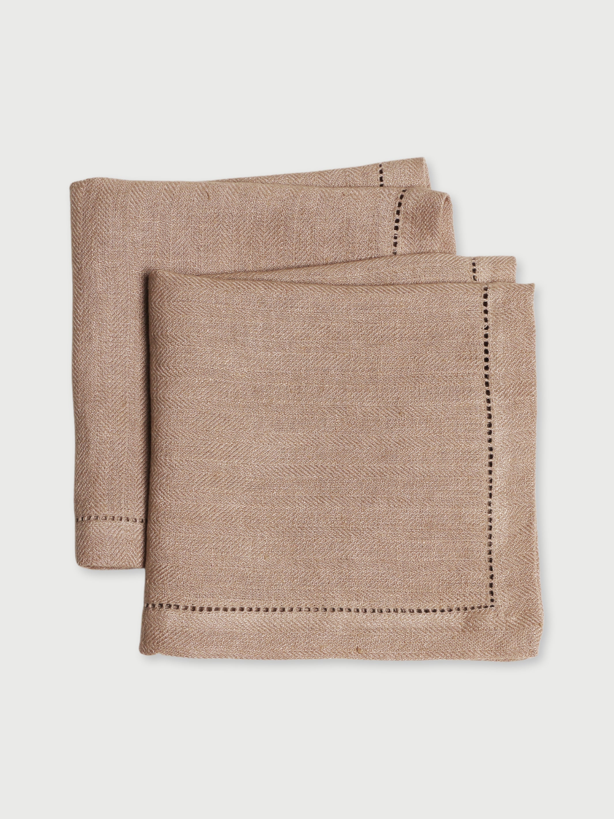 Herringbone Linen Table Napkins Set of 2