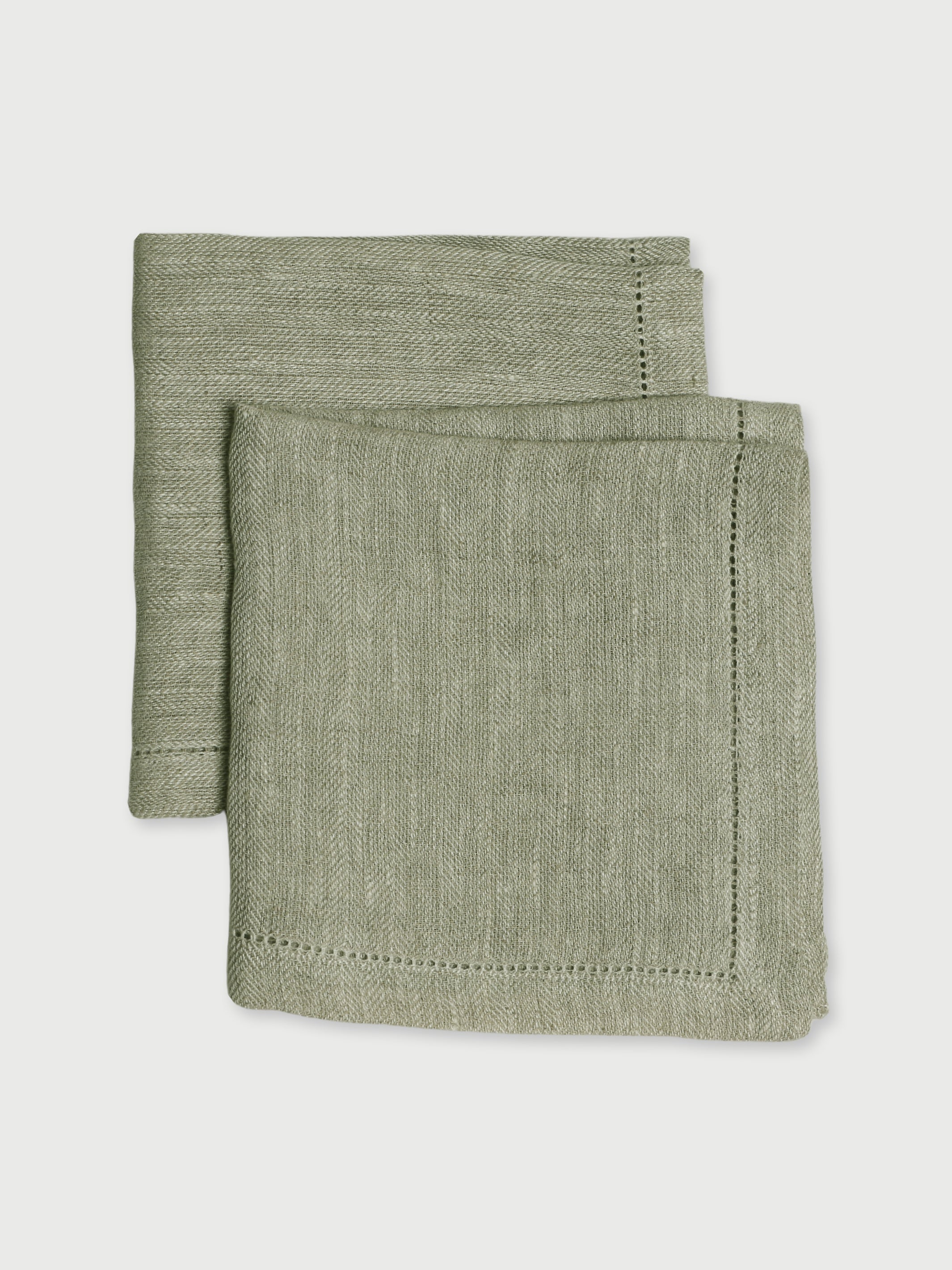 Herringbone Linen Table Napkins Set of 2