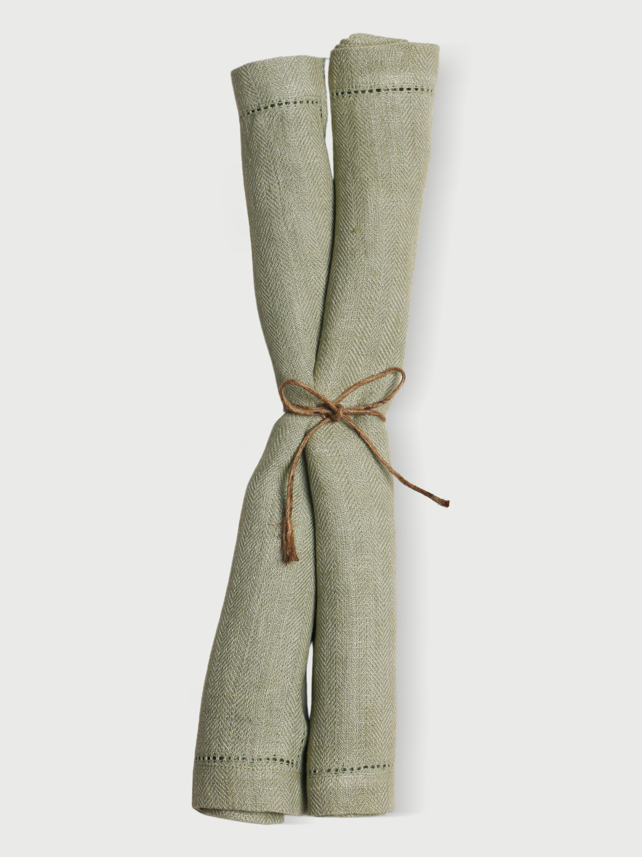 Herringbone Linen Table Napkins Set of 2