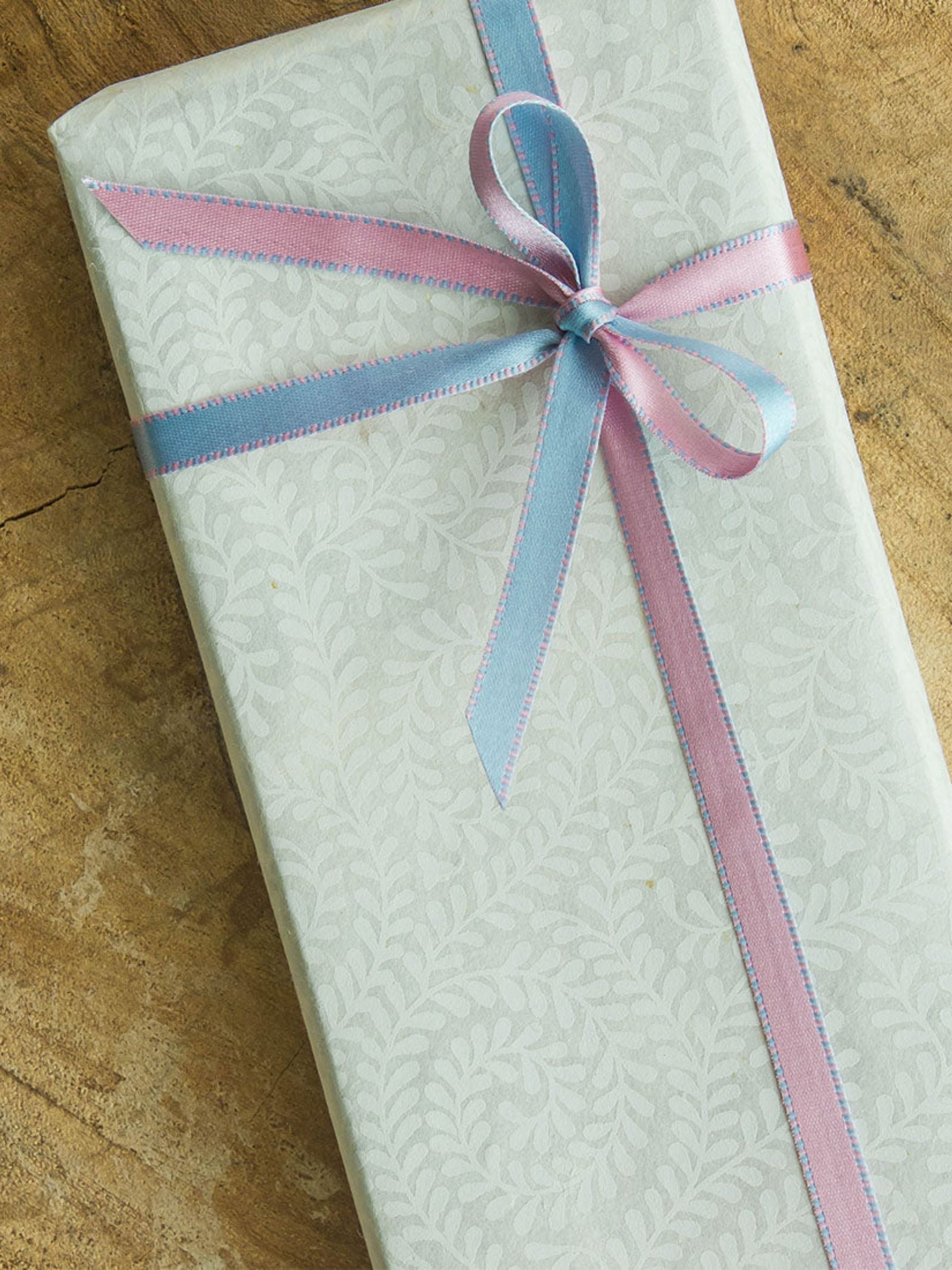 Reversible Baby Pink & Blue Ribbon