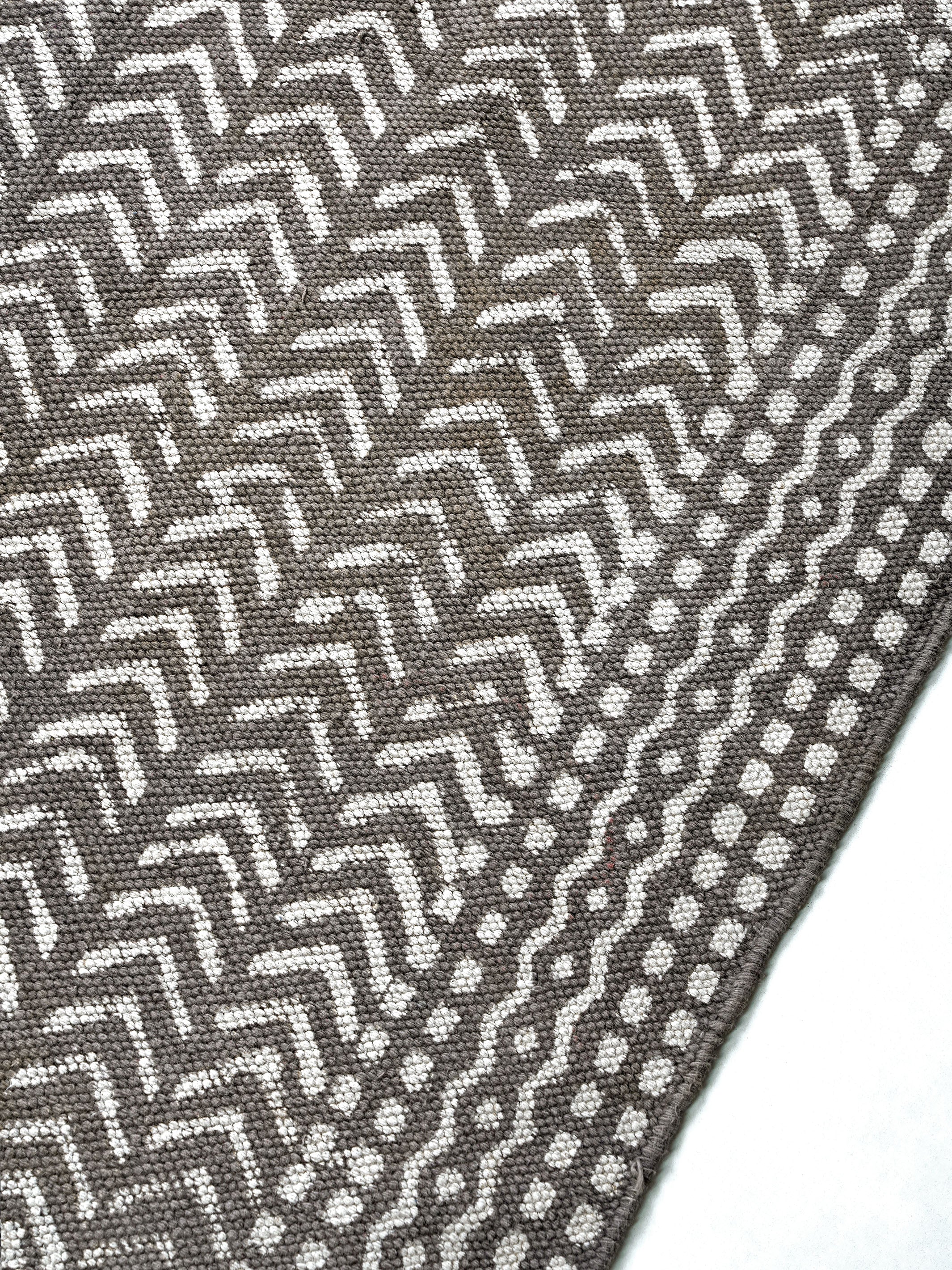 Indoor Chevron Block Print Rug