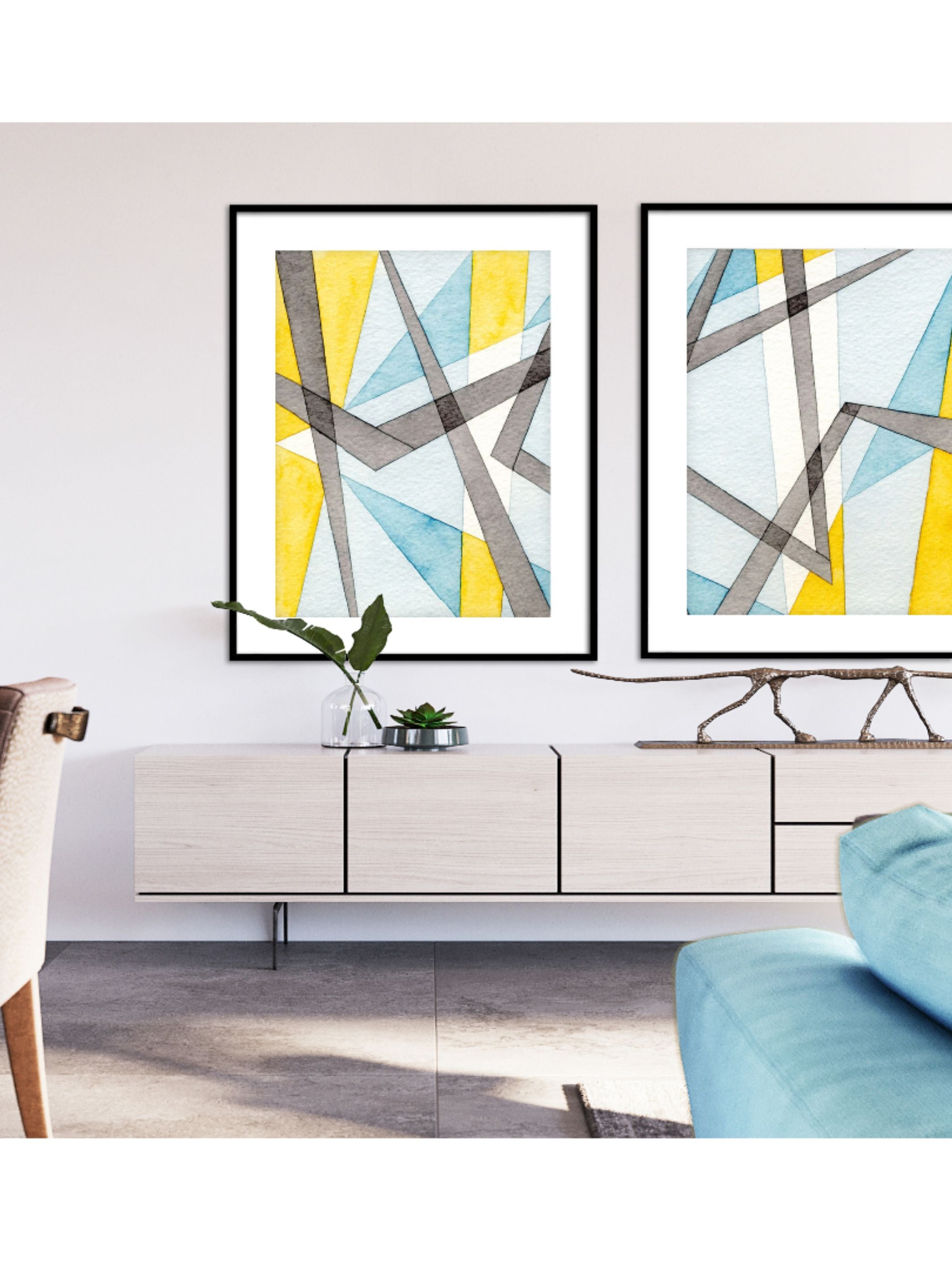 Wall Prints - Converging Angles I