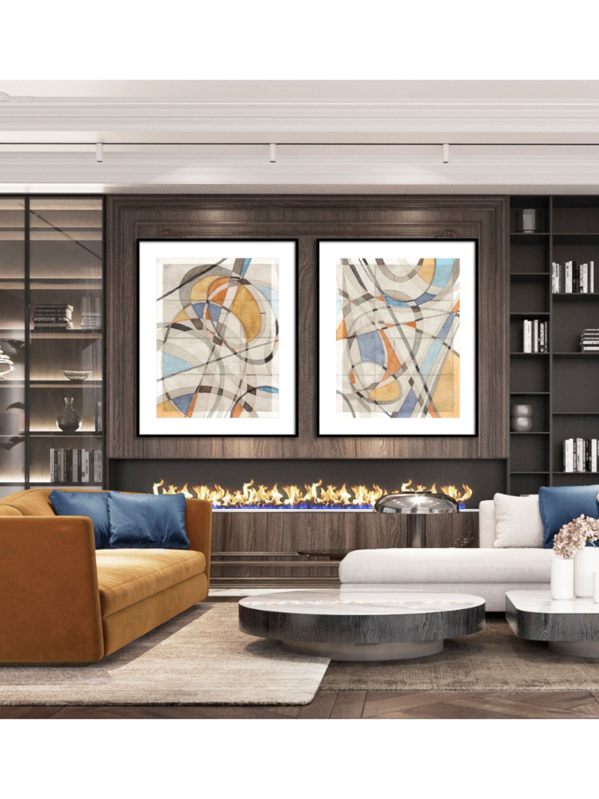 Wall Prints - Ovals & Lines II