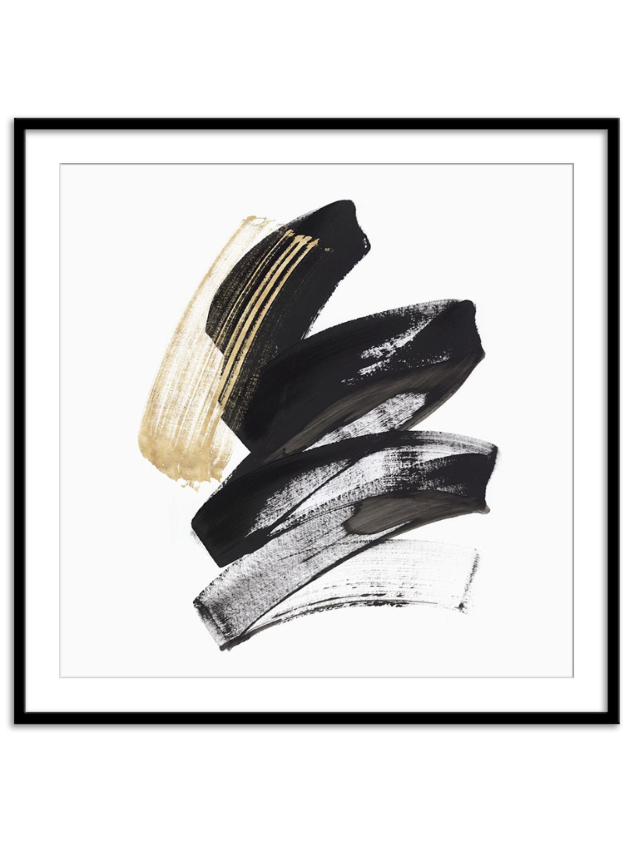 Wall Prints - Golden Brushstroke I