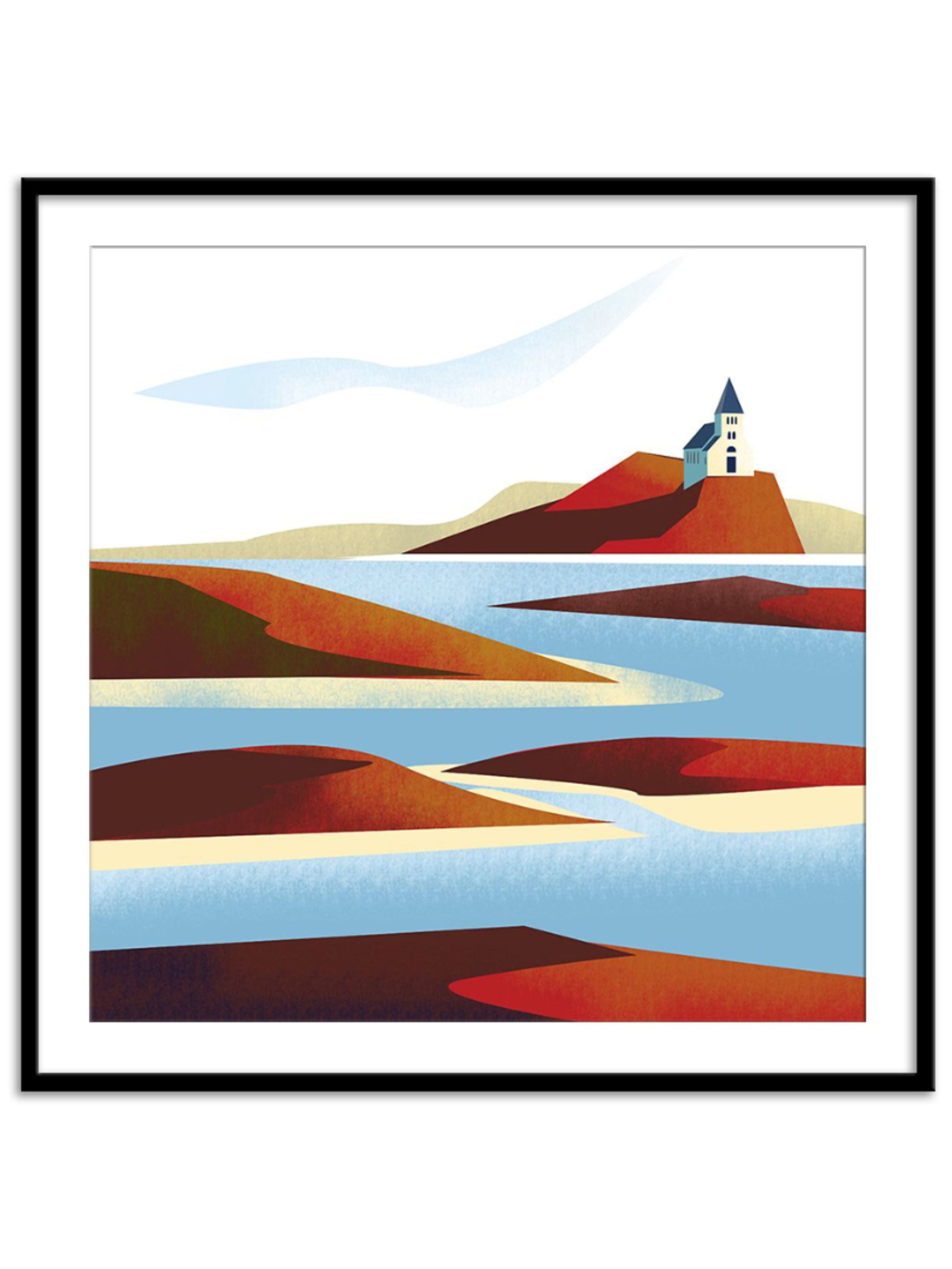 Wall Prints - Illustrated Italian Landscape V