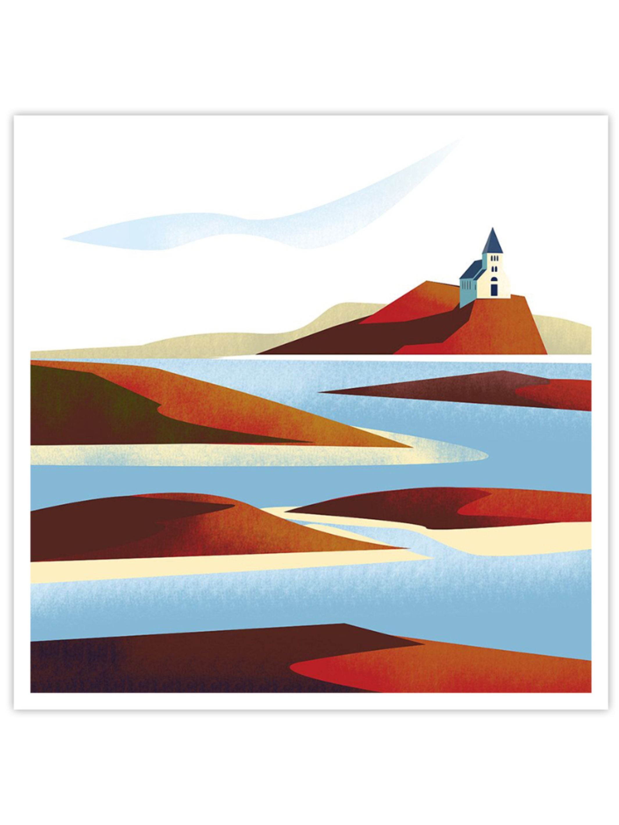 Wall Prints - Illustrated Italian Landscape V