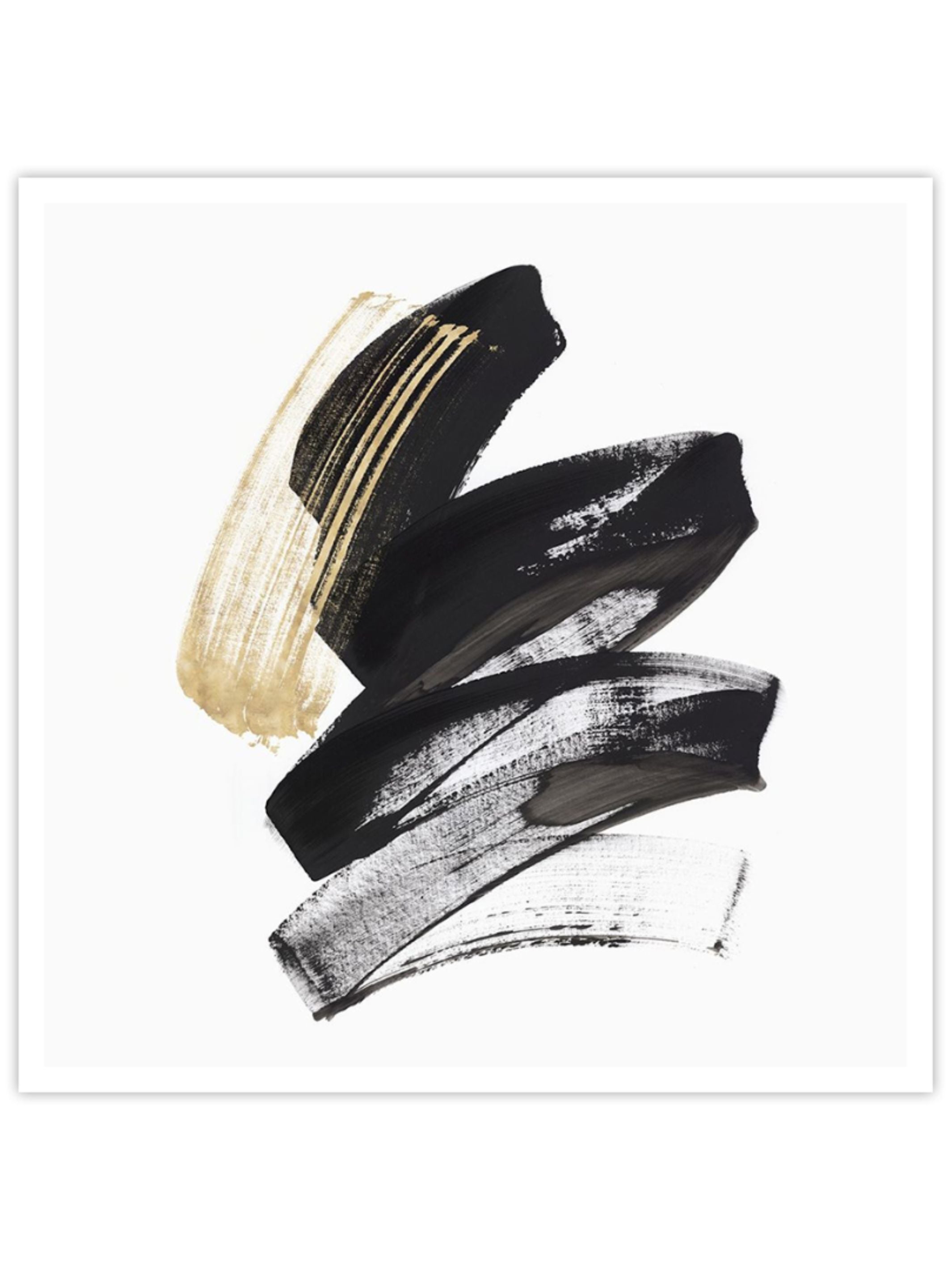 Wall Prints - Golden Brushstroke I