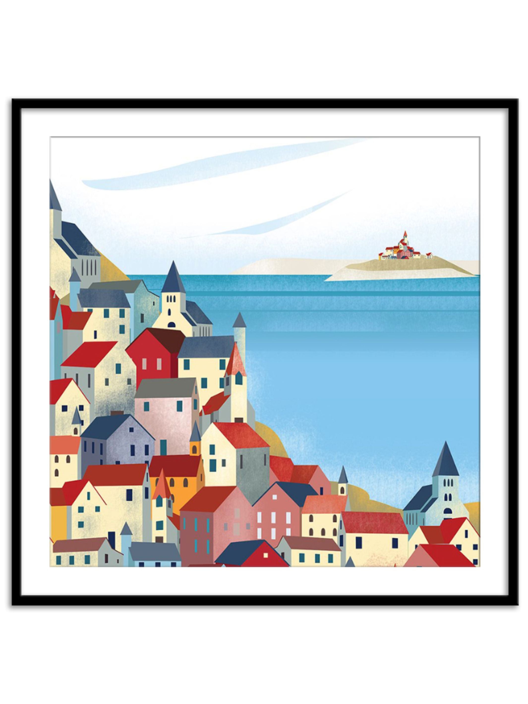 Wall Prints - Illustrated Italian Landscape IV