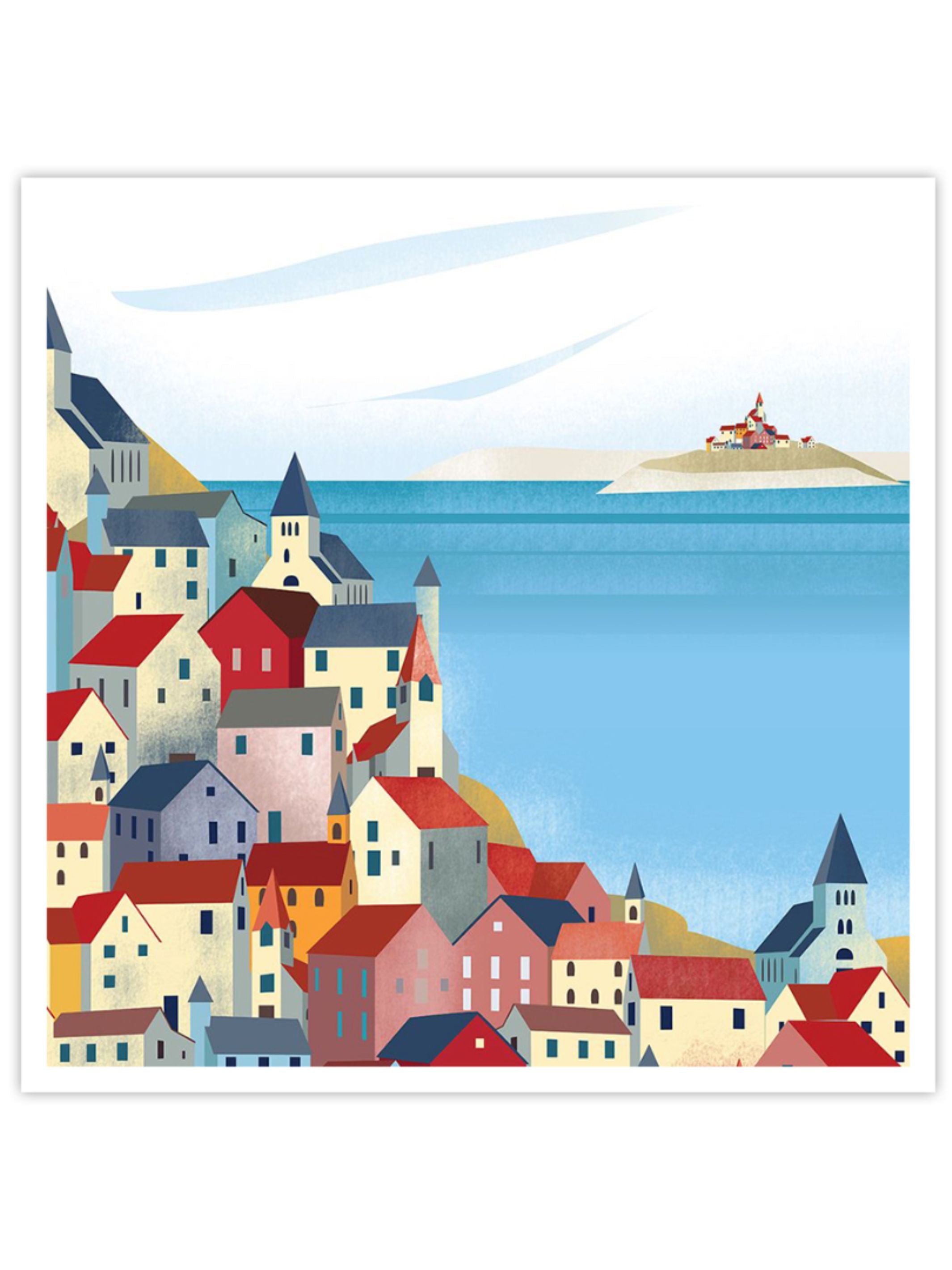 Wall Prints - Illustrated Italian Landscape IV