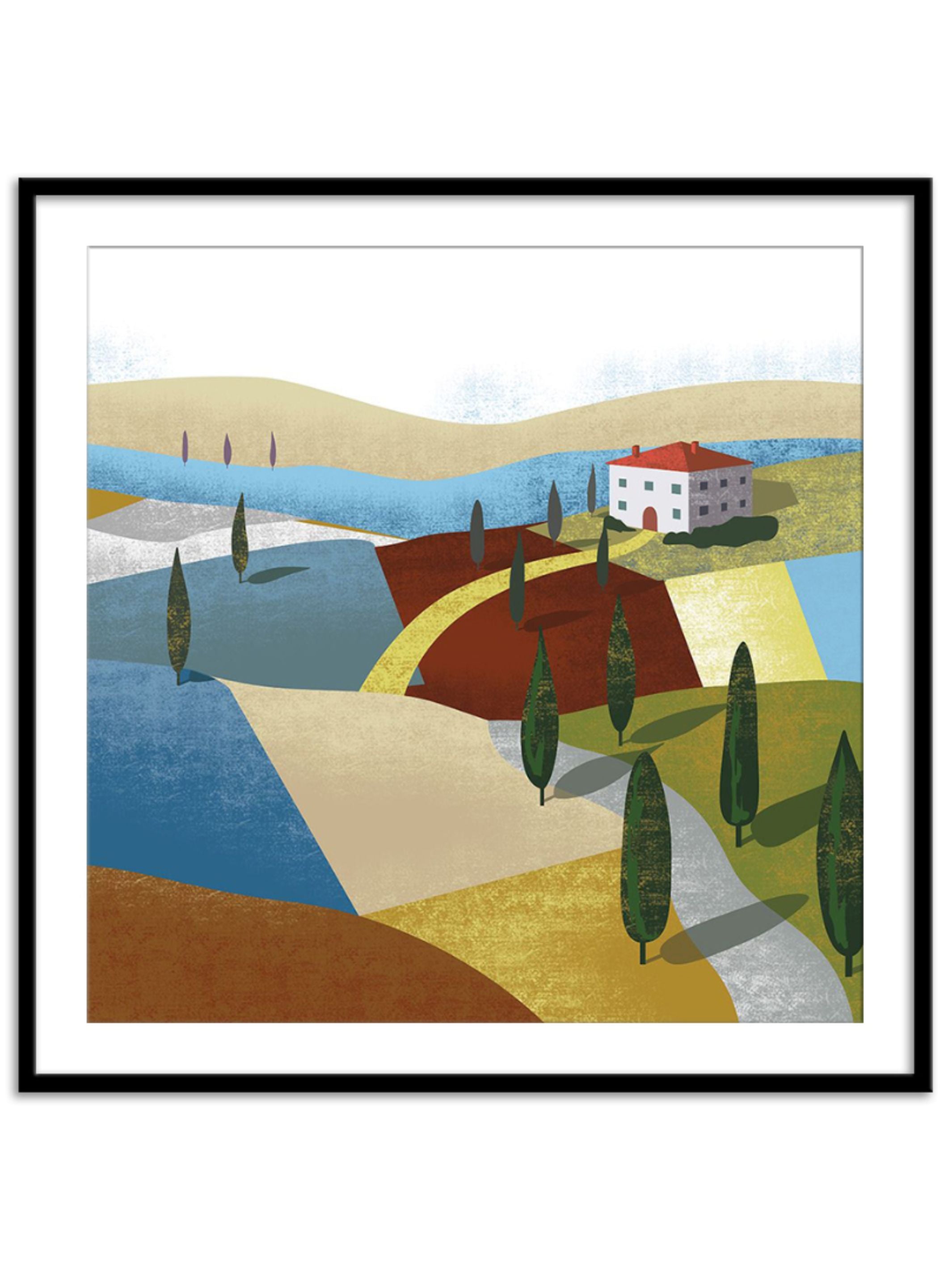 Wall Prints - Illustrated Italian Landscape I