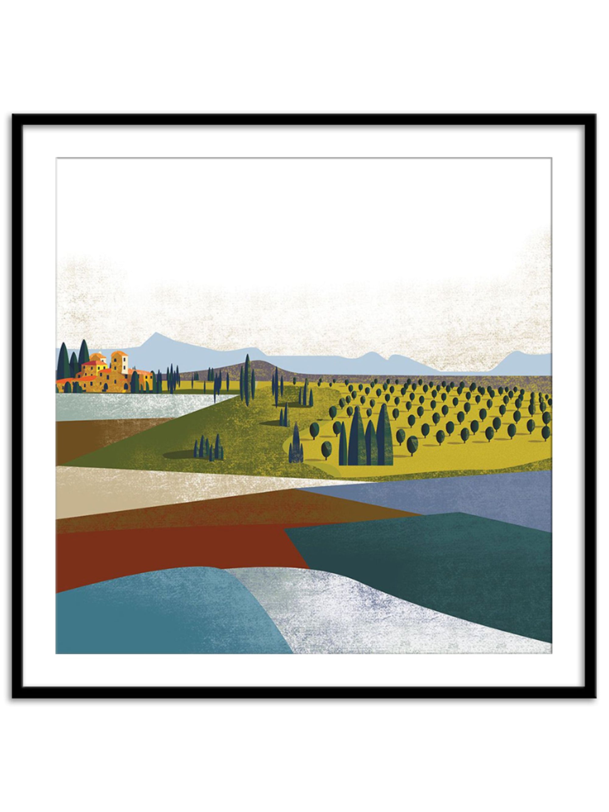 Wall Prints - Illustrated Italian Landscape II
