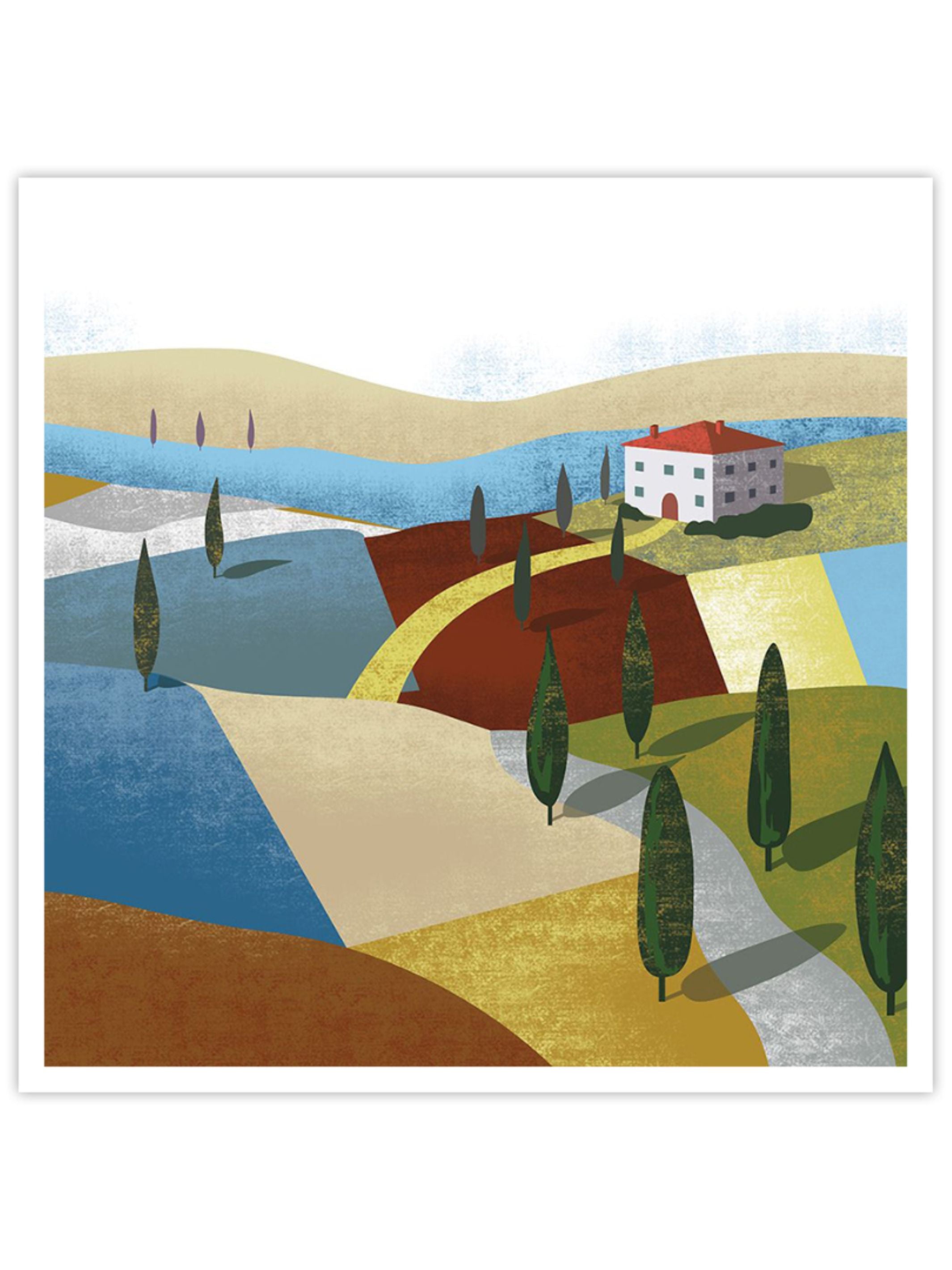 Wall Prints - Illustrated Italian Landscape I