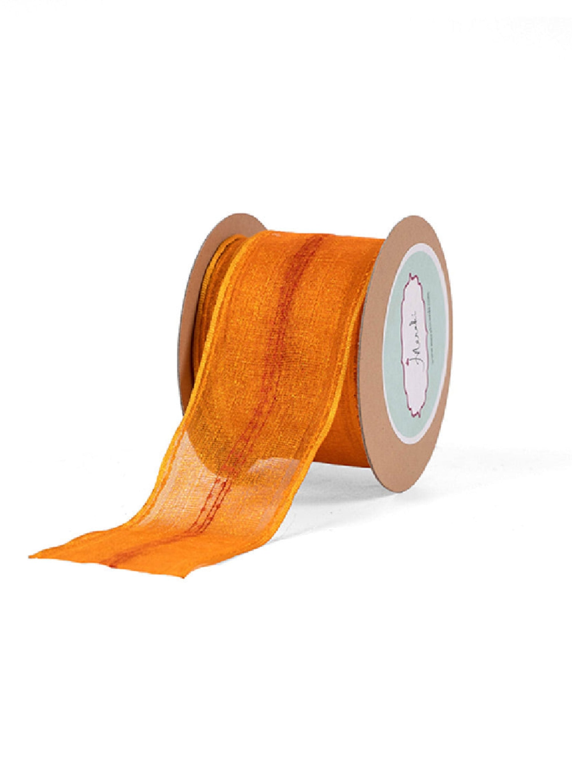 Saffron Orange Red Centre Fringe Ribbon