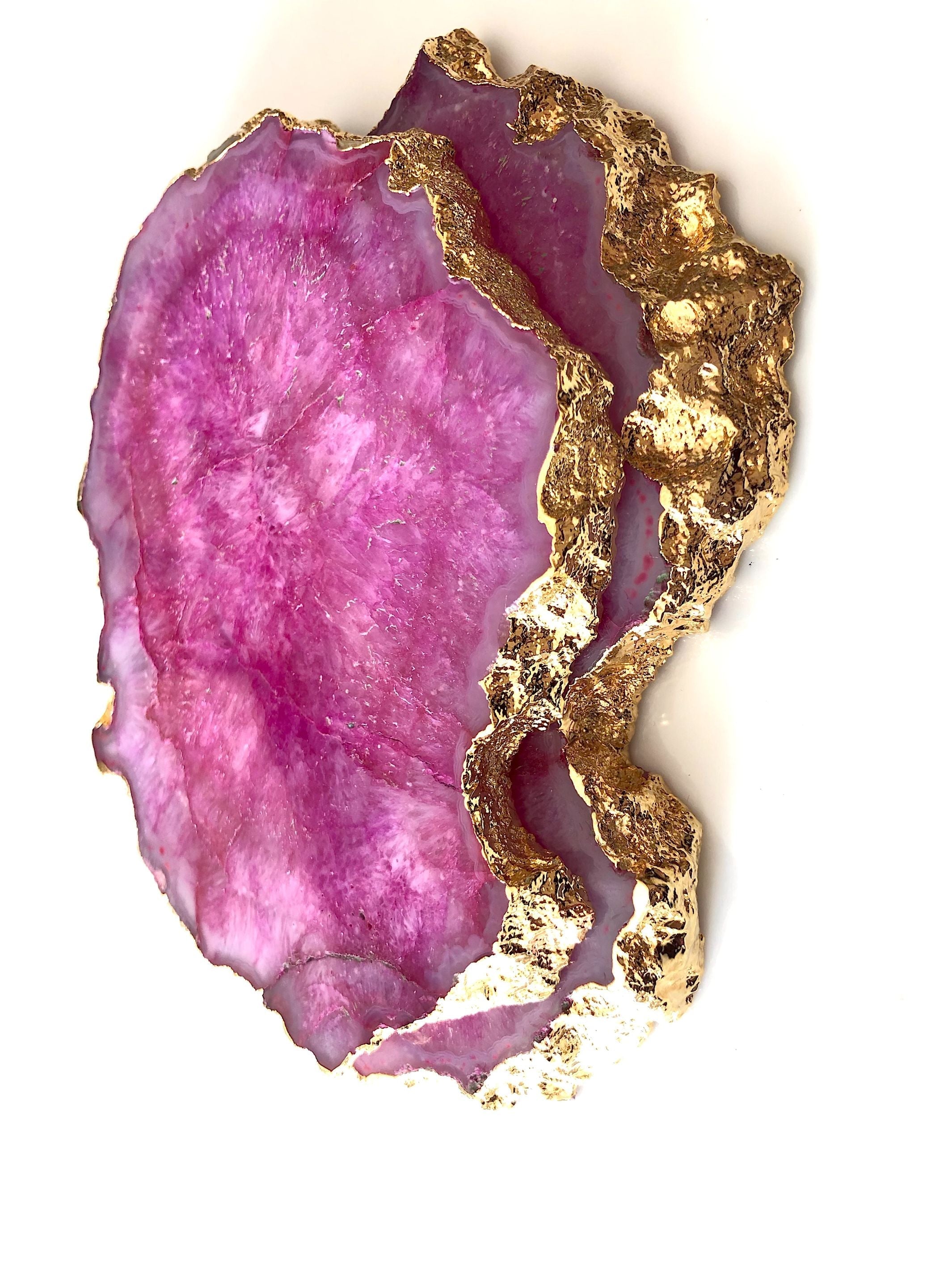 Agate Coasters Pink Set of 4