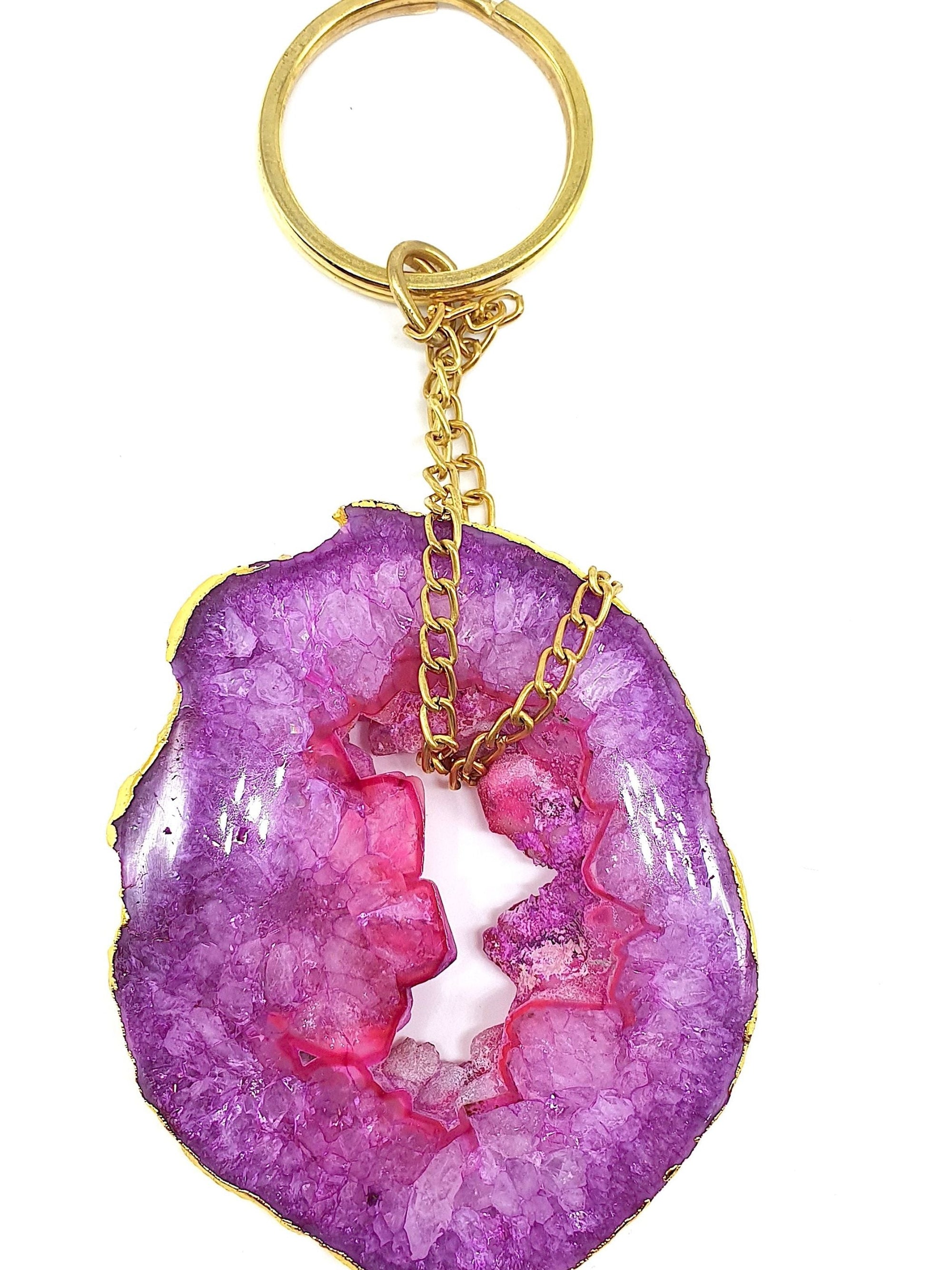 Keychain - Pink Agate