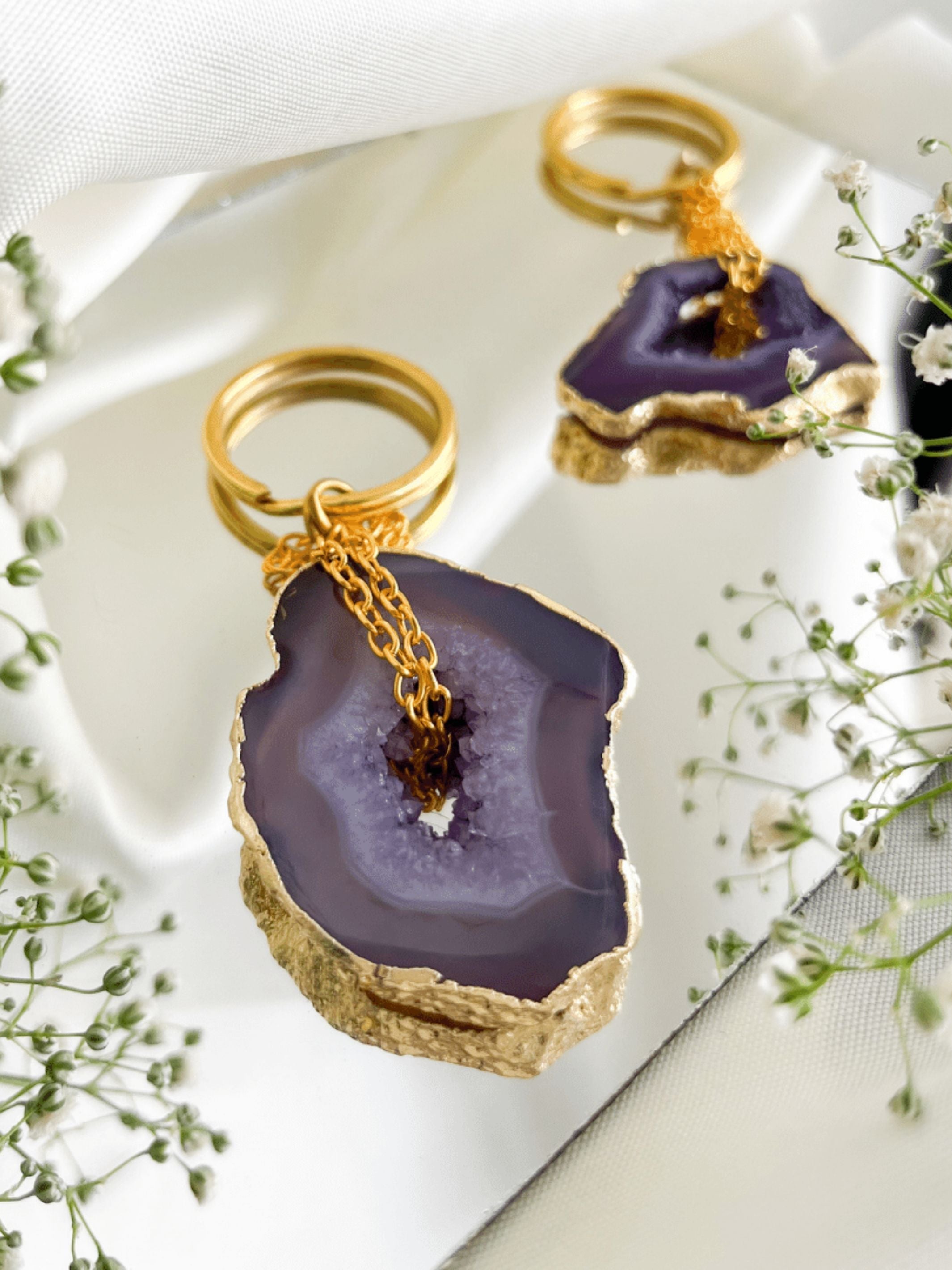 Keychain - Purple Agate