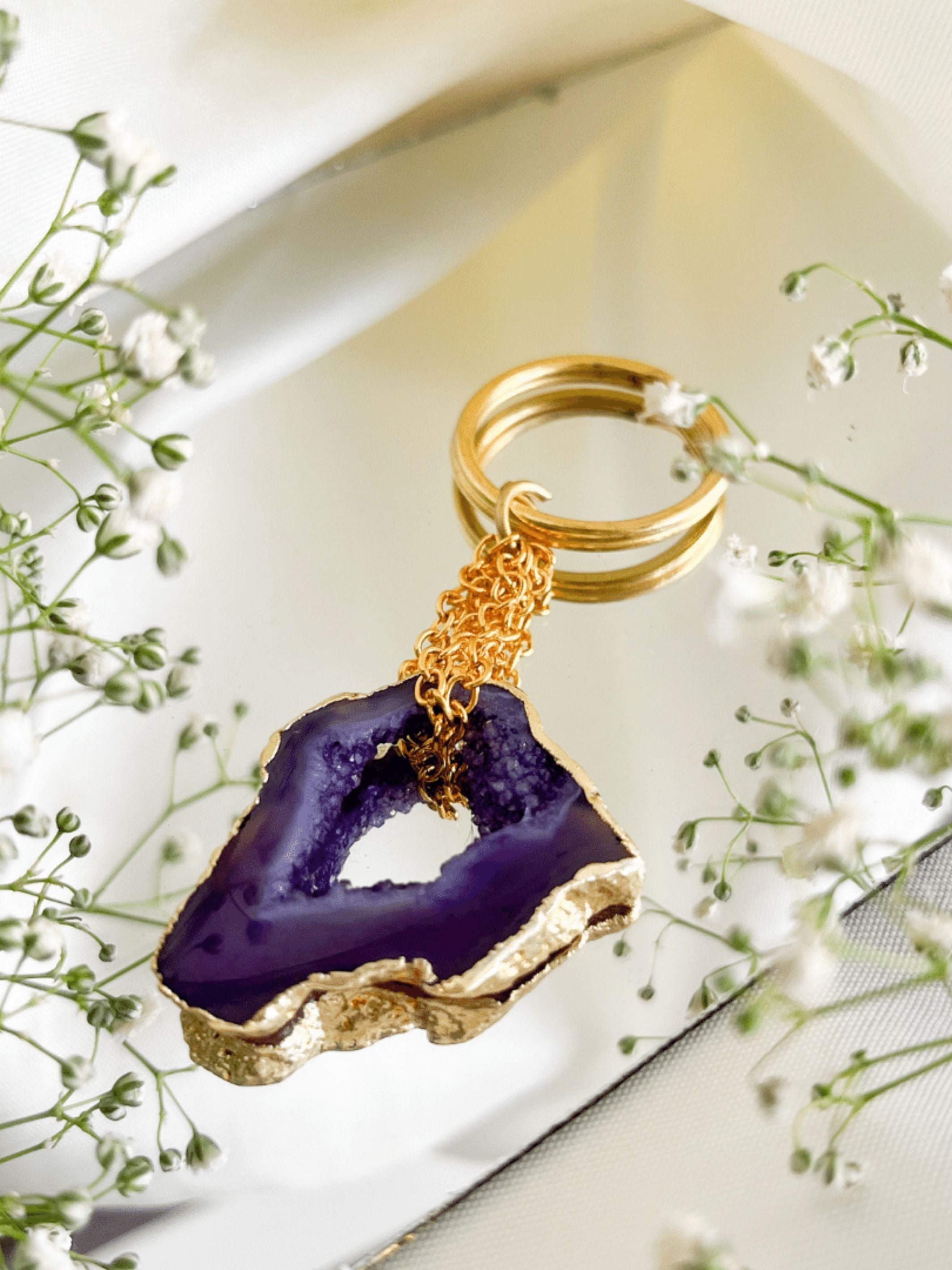Keychain - Purple Agate