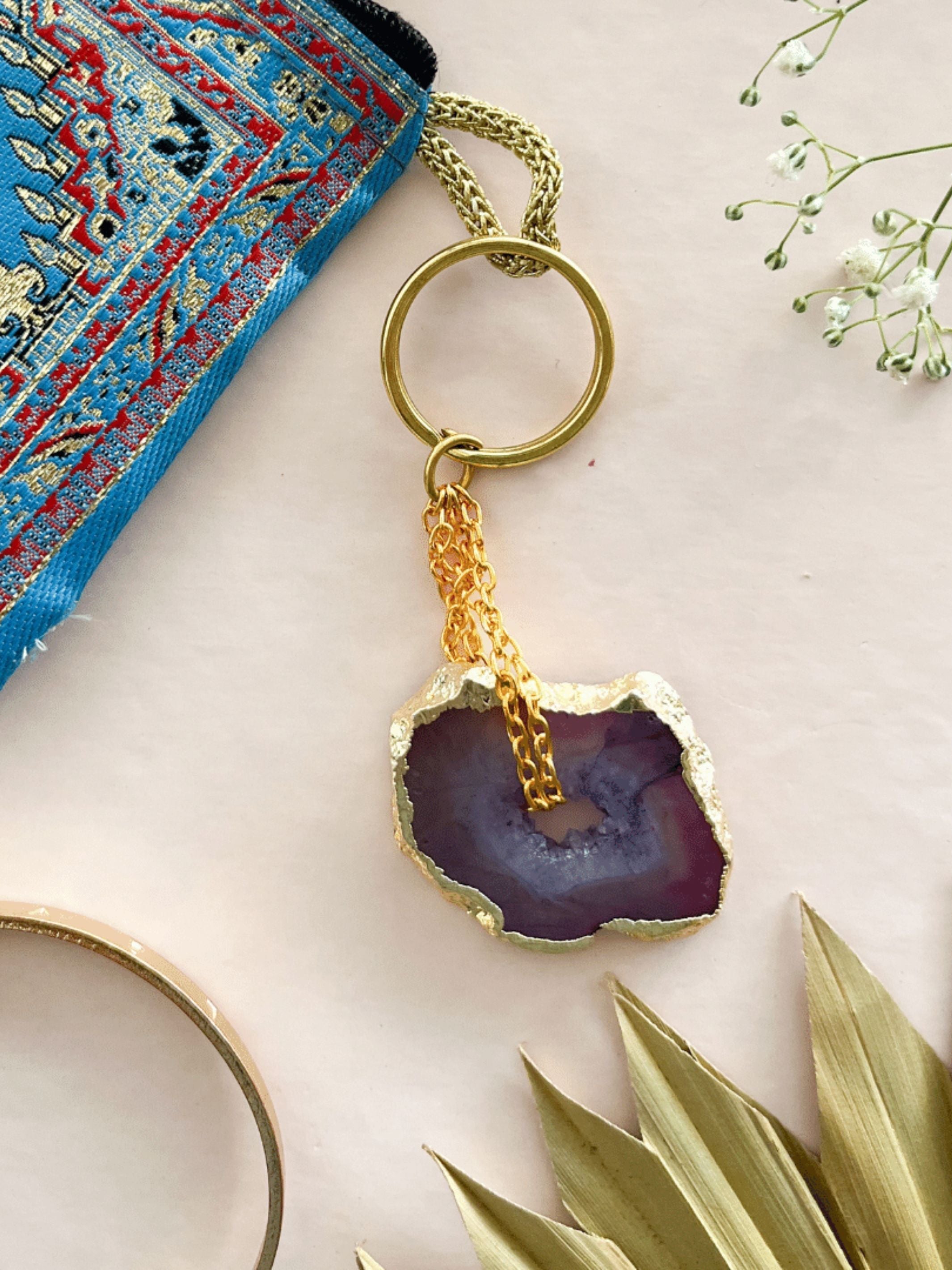 Keychain - Purple Agate