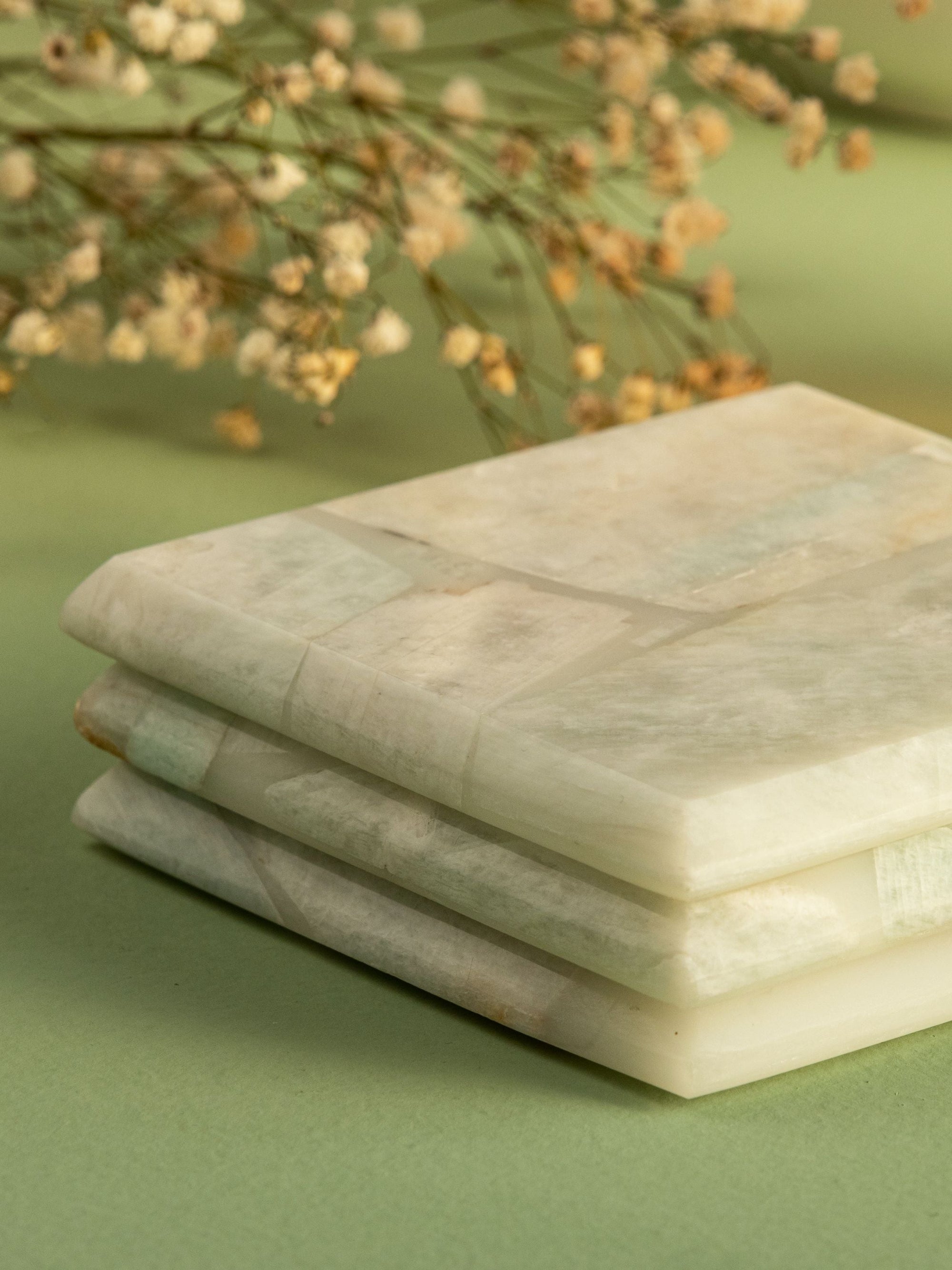 Amazonite Square Coaster Set of 4