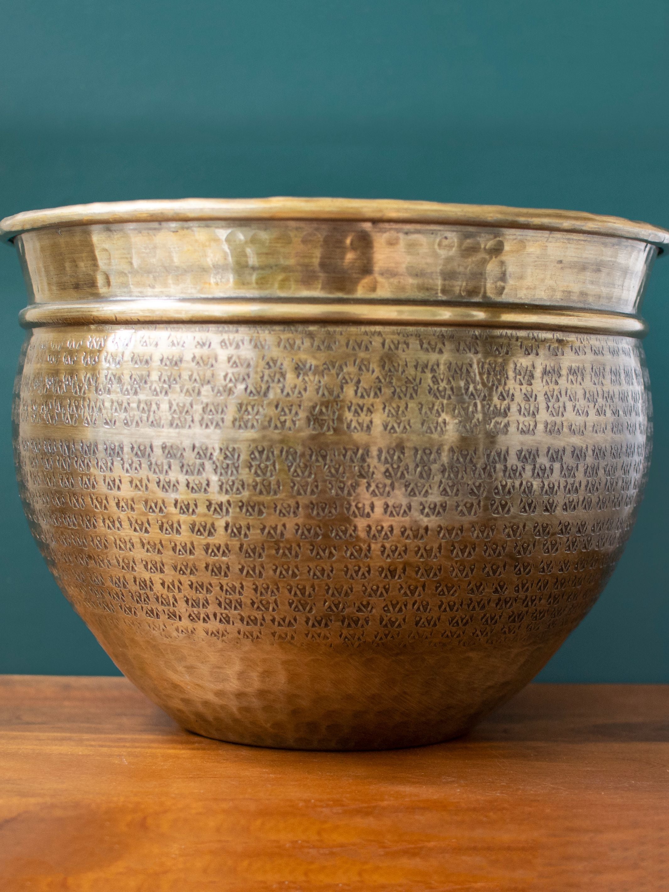 Antique Bronze toned Vintage Handcrafted Floor Planter