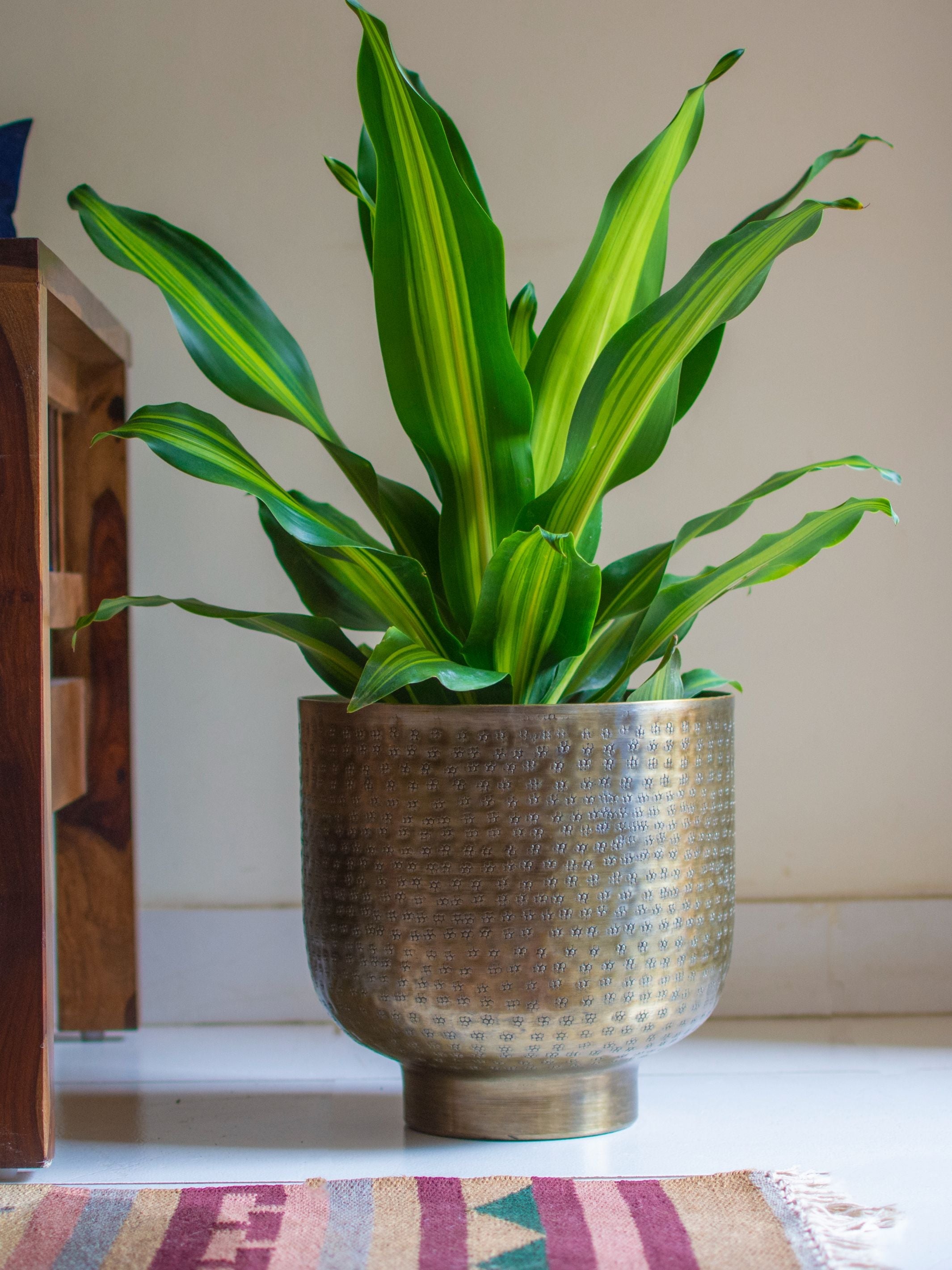 Antique Bronze toned Vintage Handcrafted Planter Large