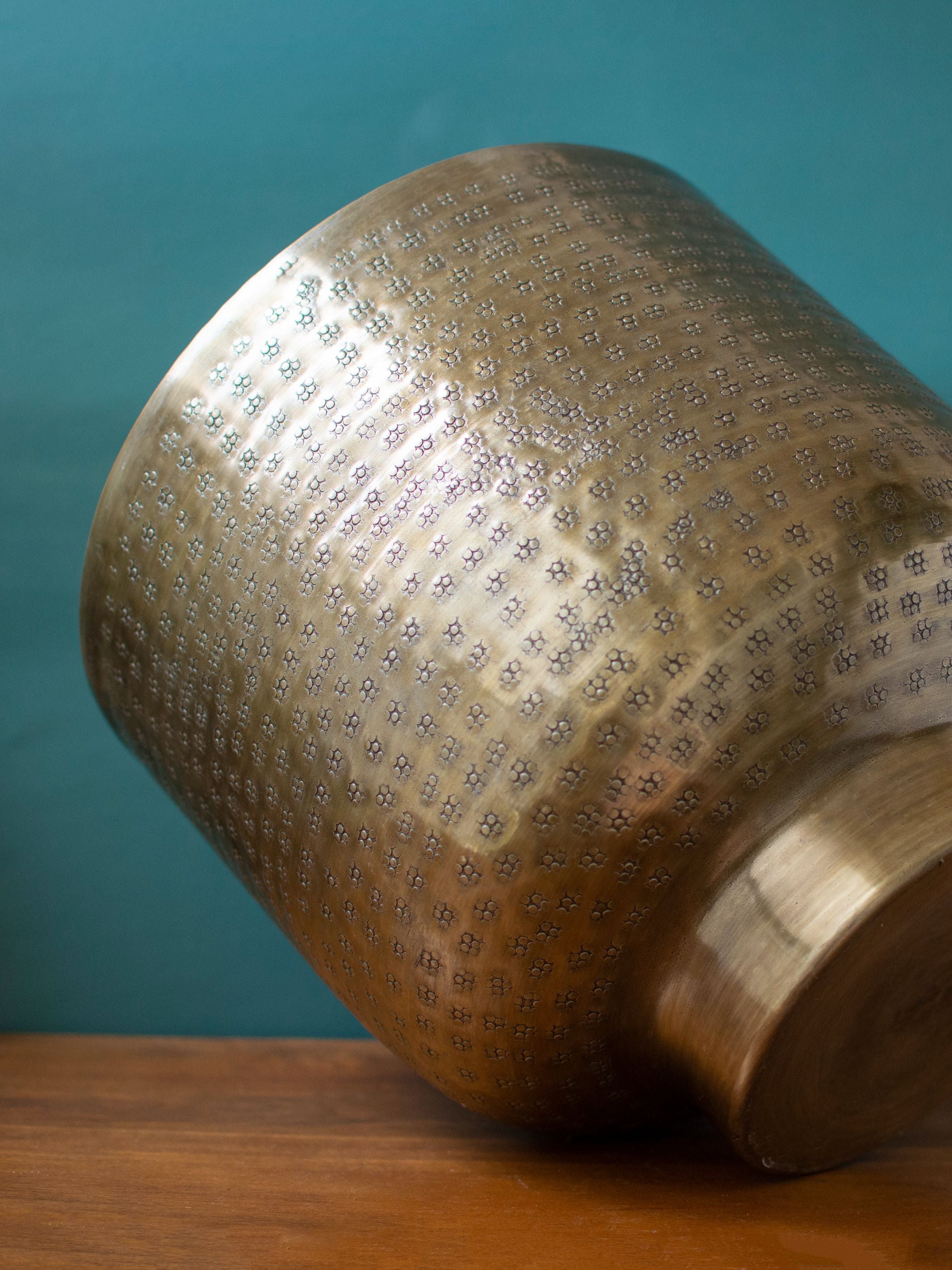 Antique Bronze toned Vintage Handcrafted Planter Large