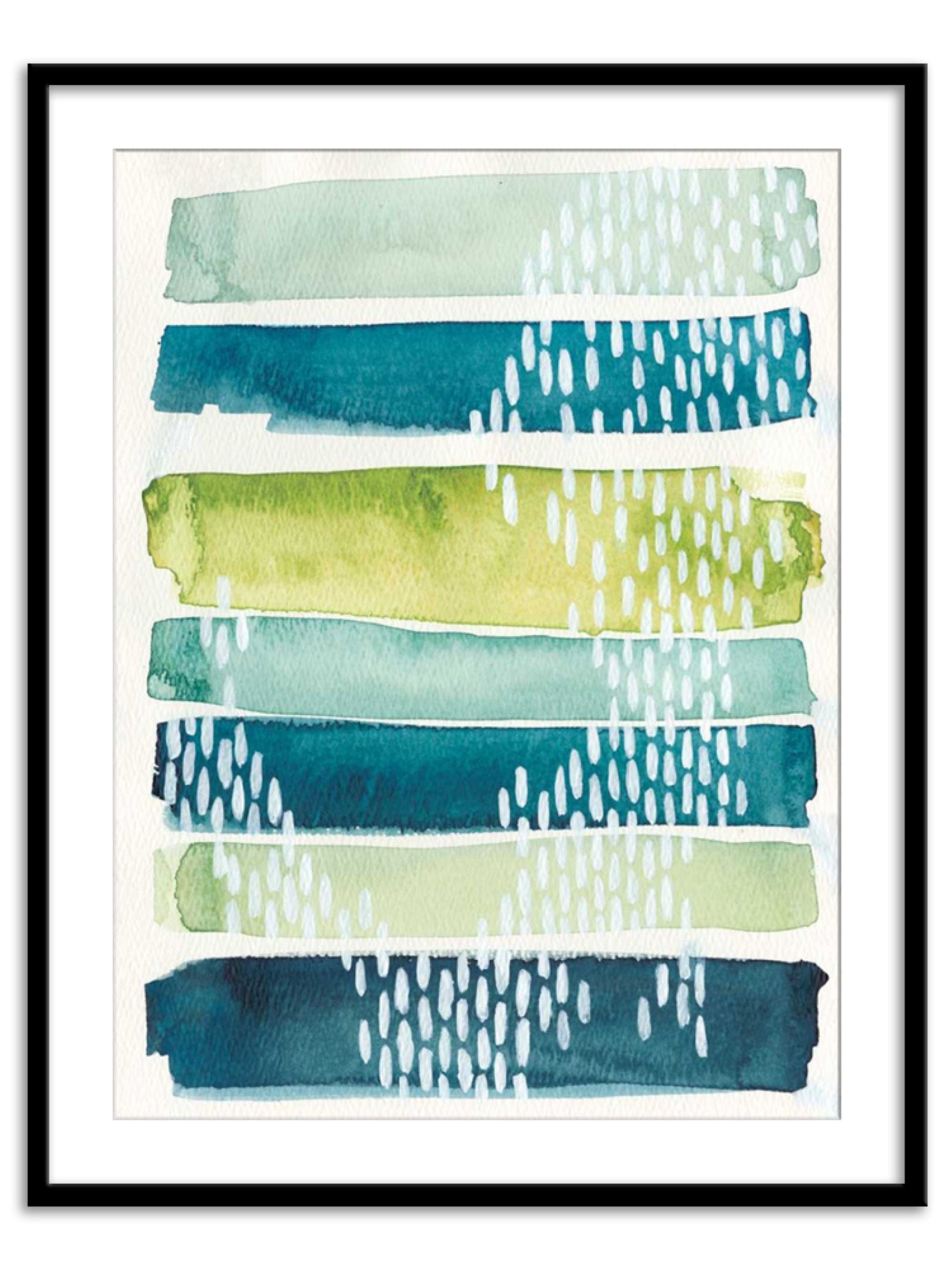 Wall Prints - Aqua Streak I