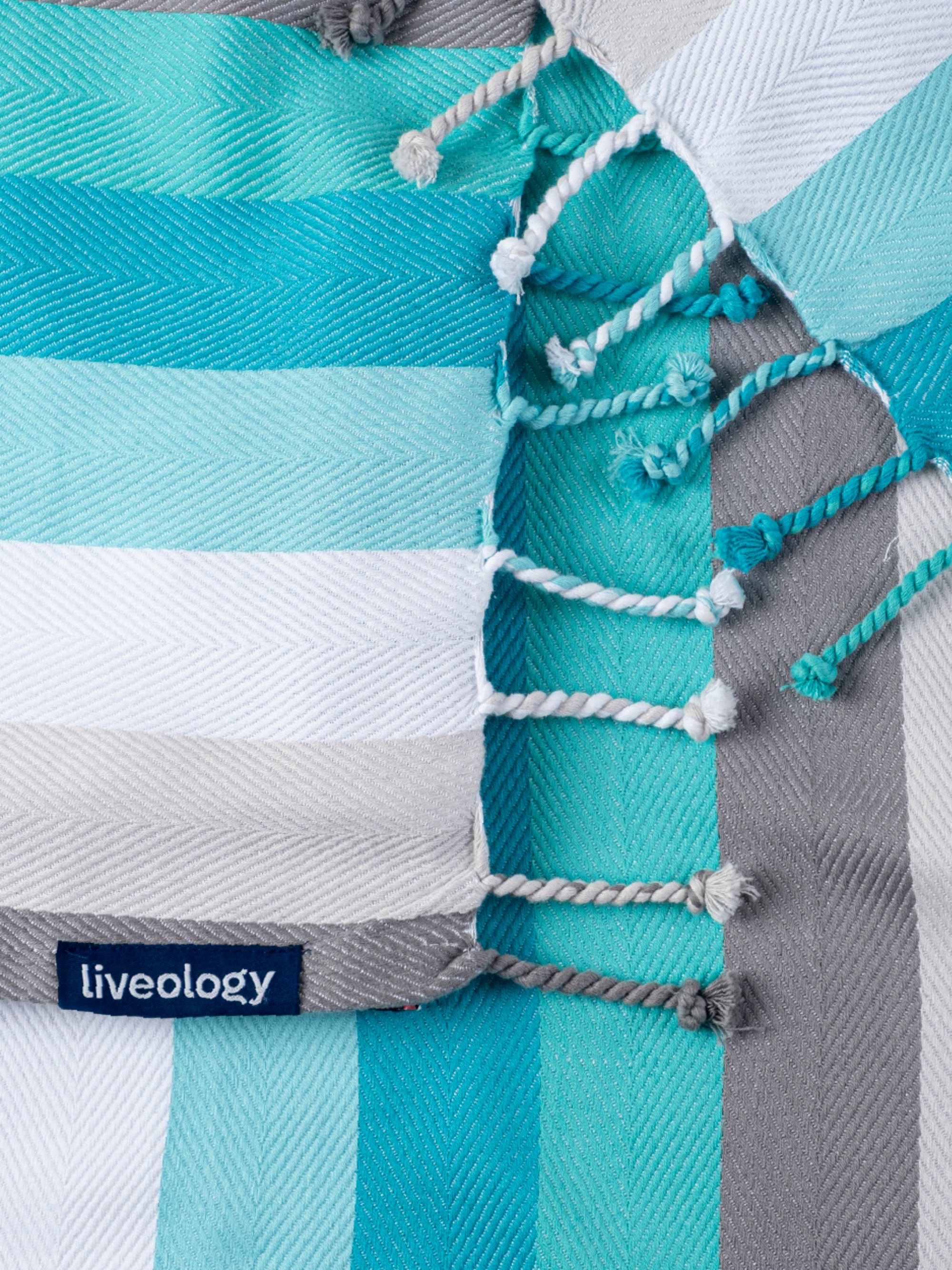 Aquamarine Woven Beach Towel