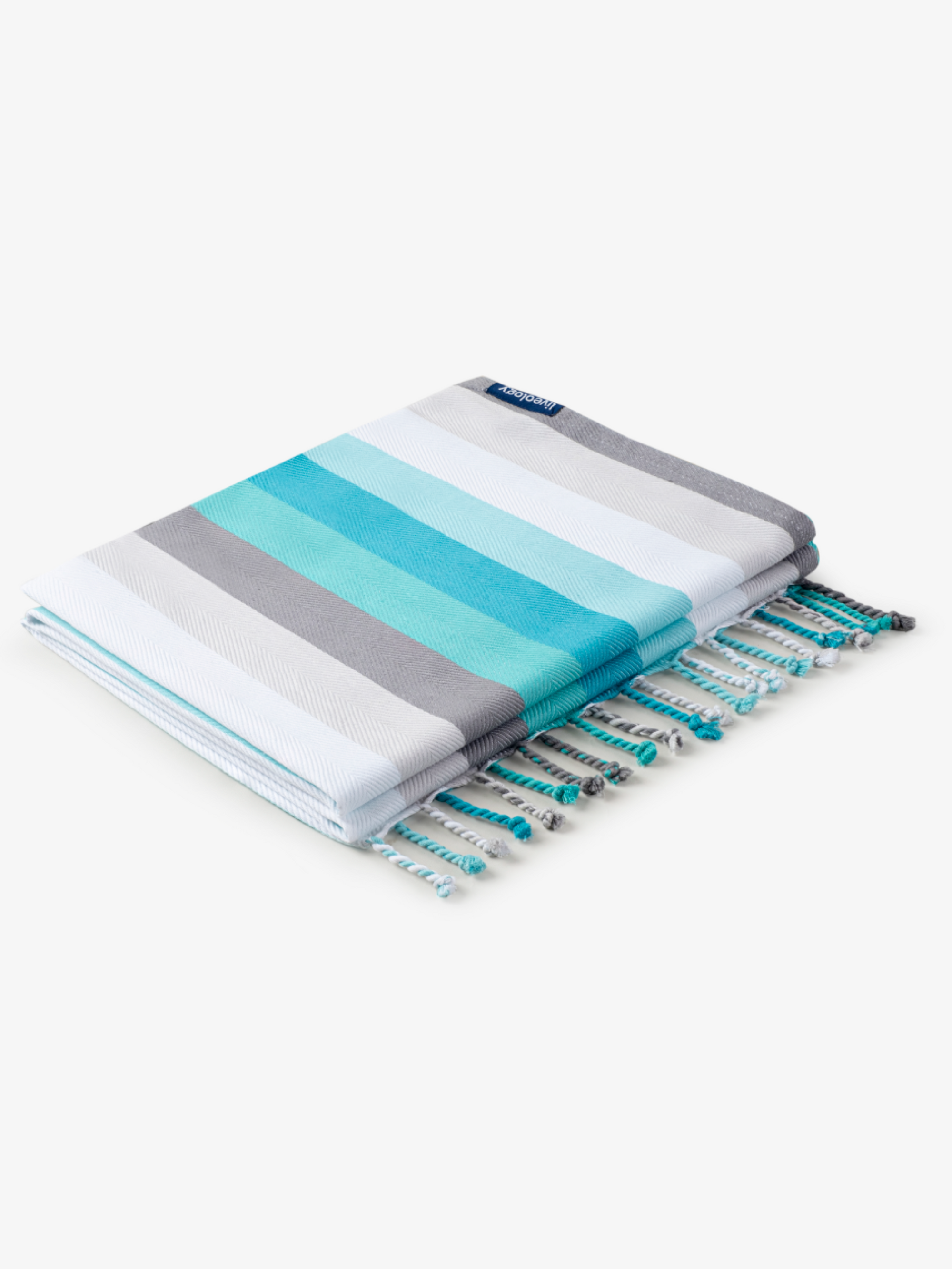 Aquamarine Woven Beach Towel