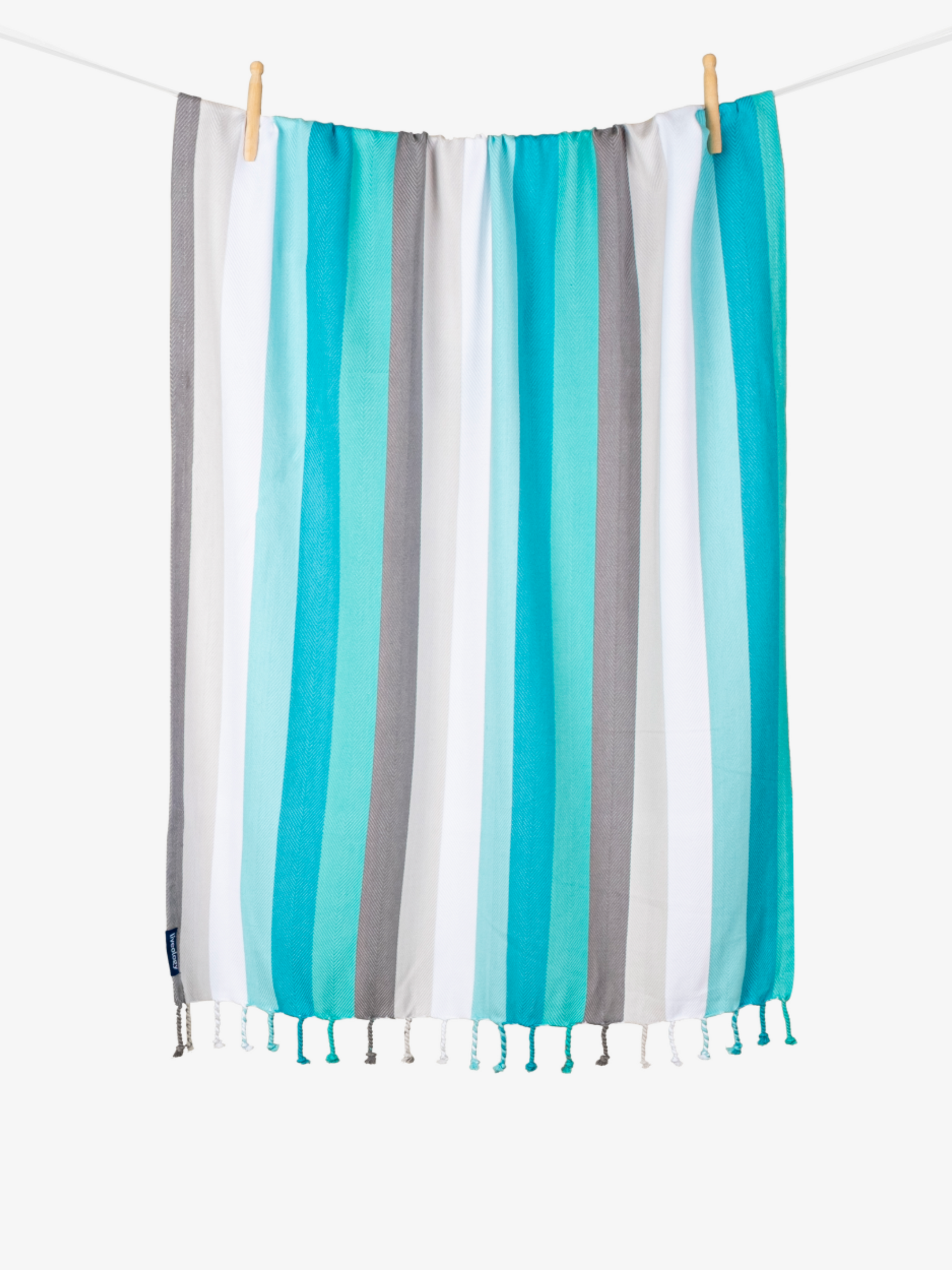 Aquamarine Woven Beach Towel