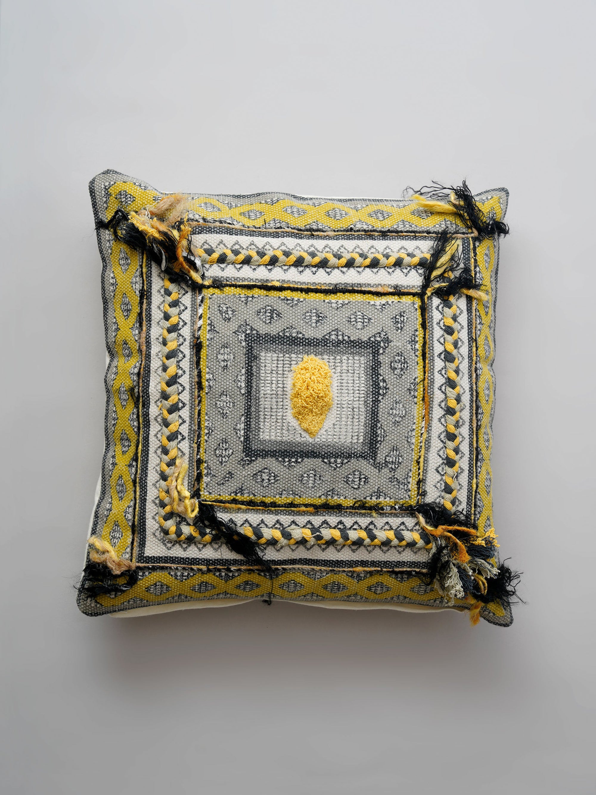Cushion Cover - Argyle Block Print woven
