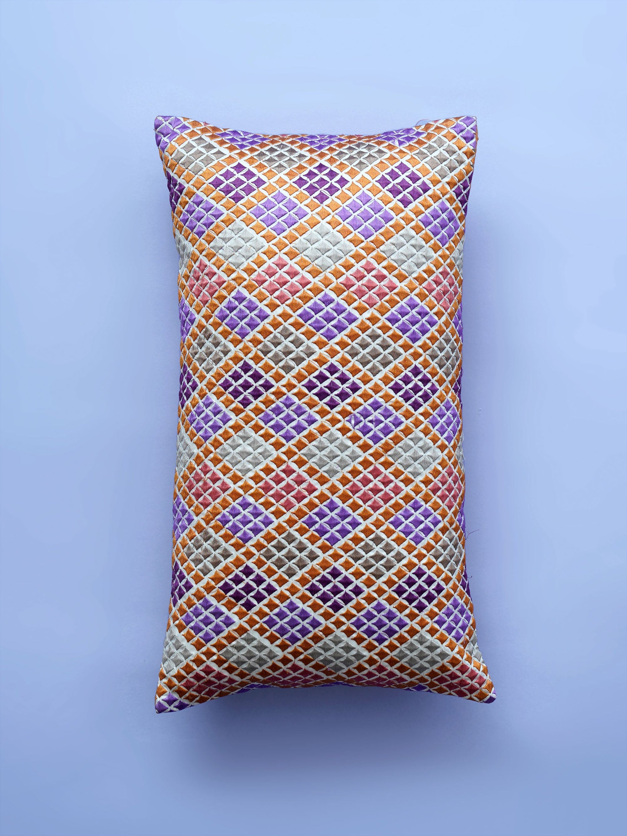 Cushion Cover - Argyle Embroidered