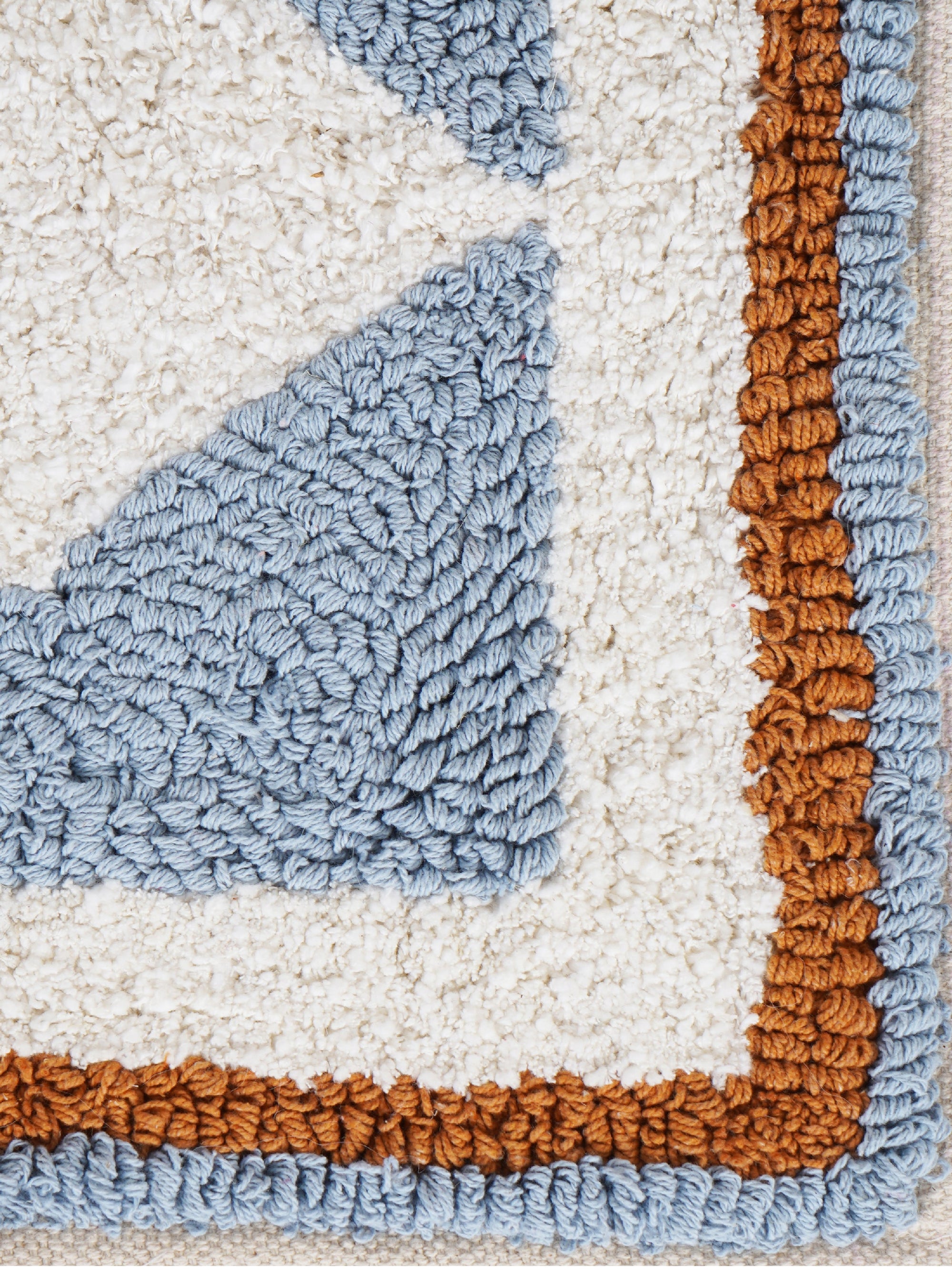 Azure Embroidered Bath Rug